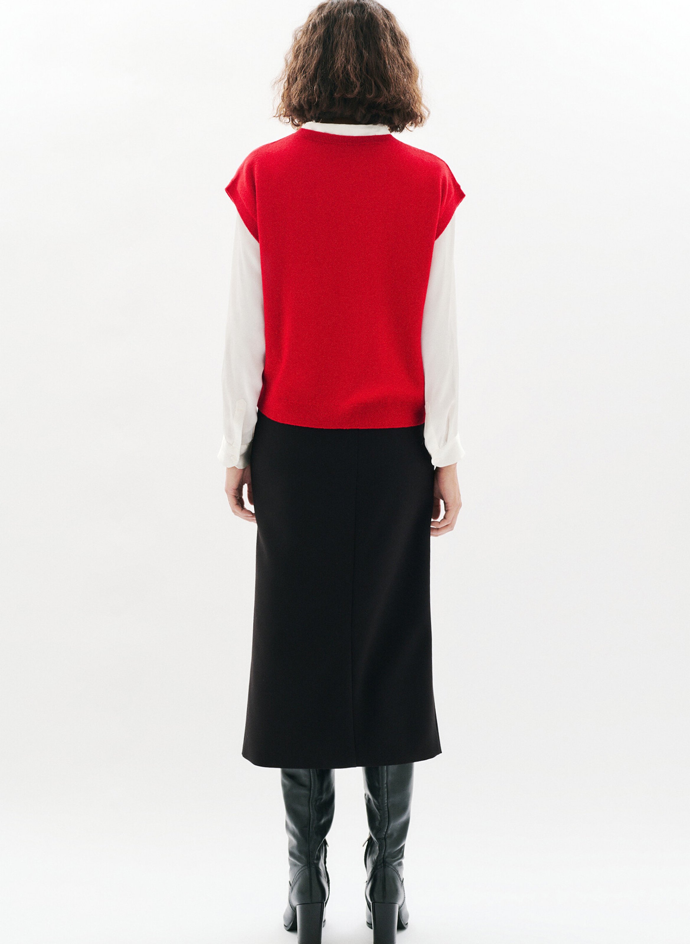 Round-neck wool sweater CAROLL Red