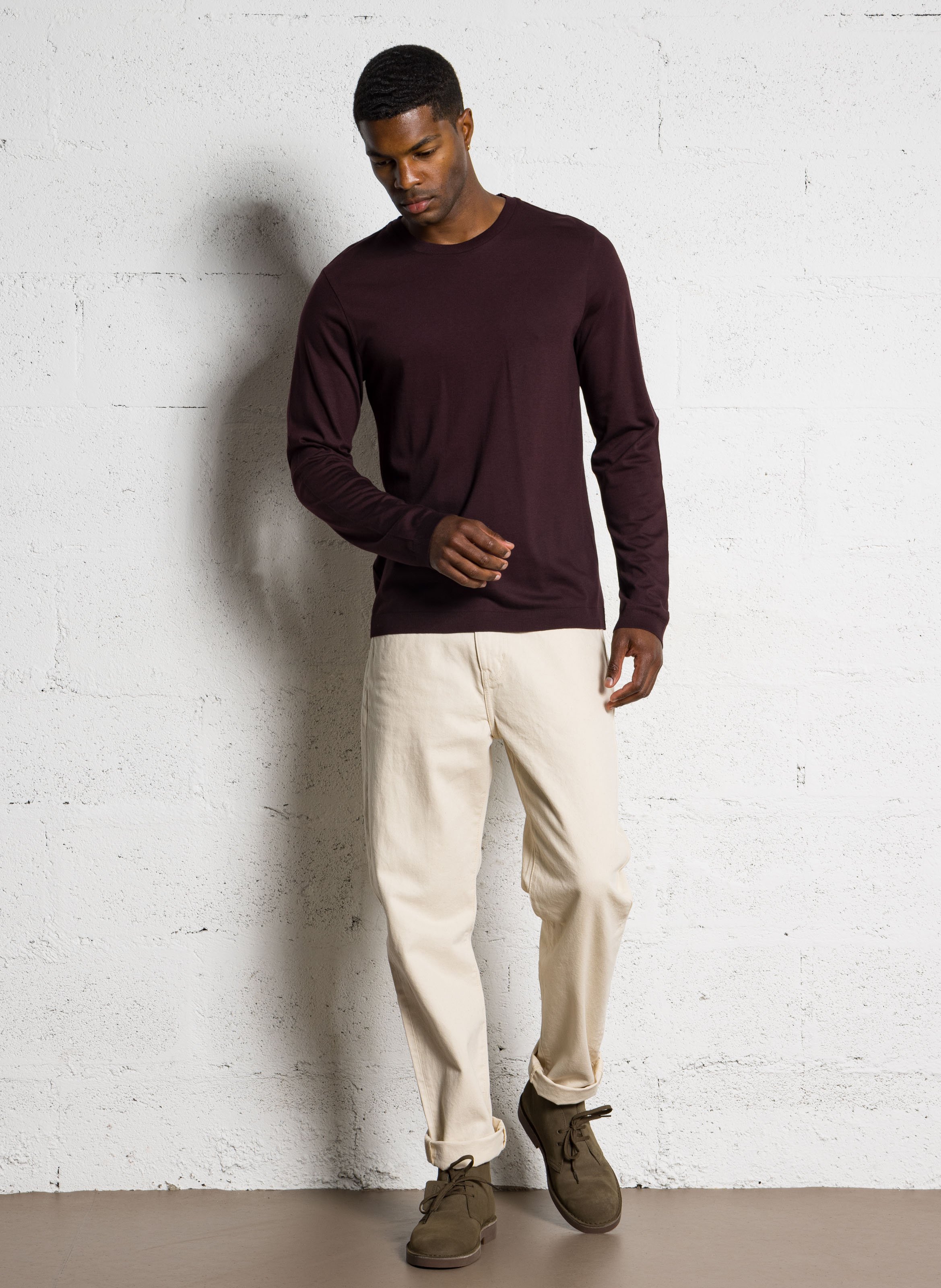 Cotton-blend straight jeans FAGUO Beige