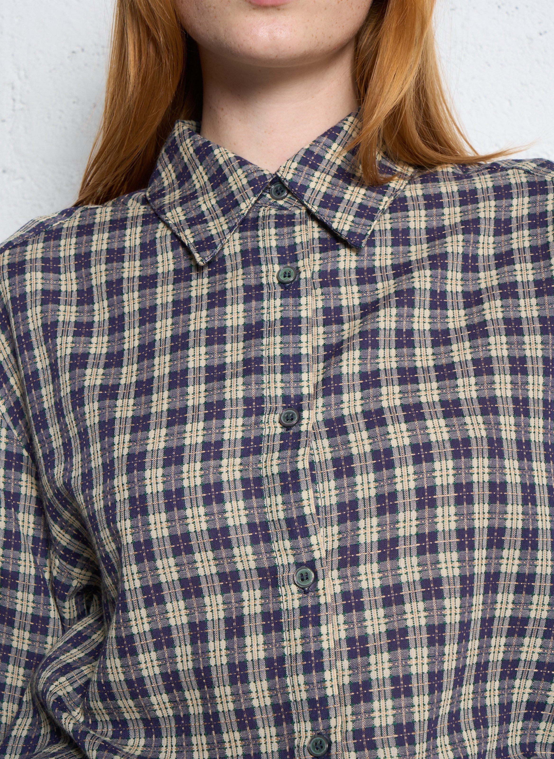 Baumwoll-Bluse THE KORNER Blau