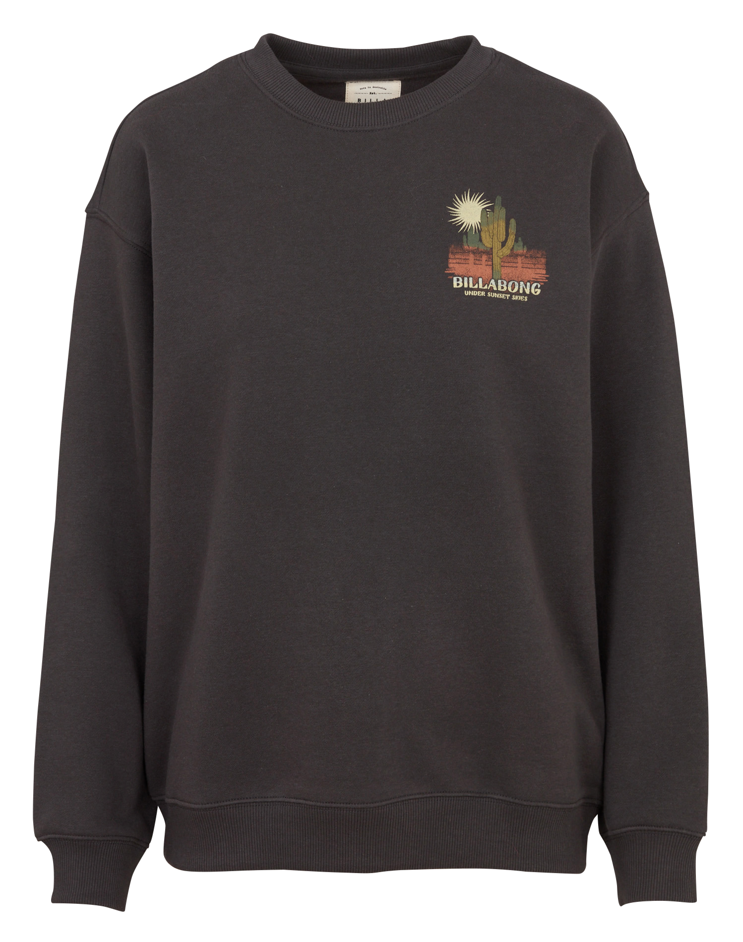 Sweat col rond en coton mélangé BILLABONG Noir