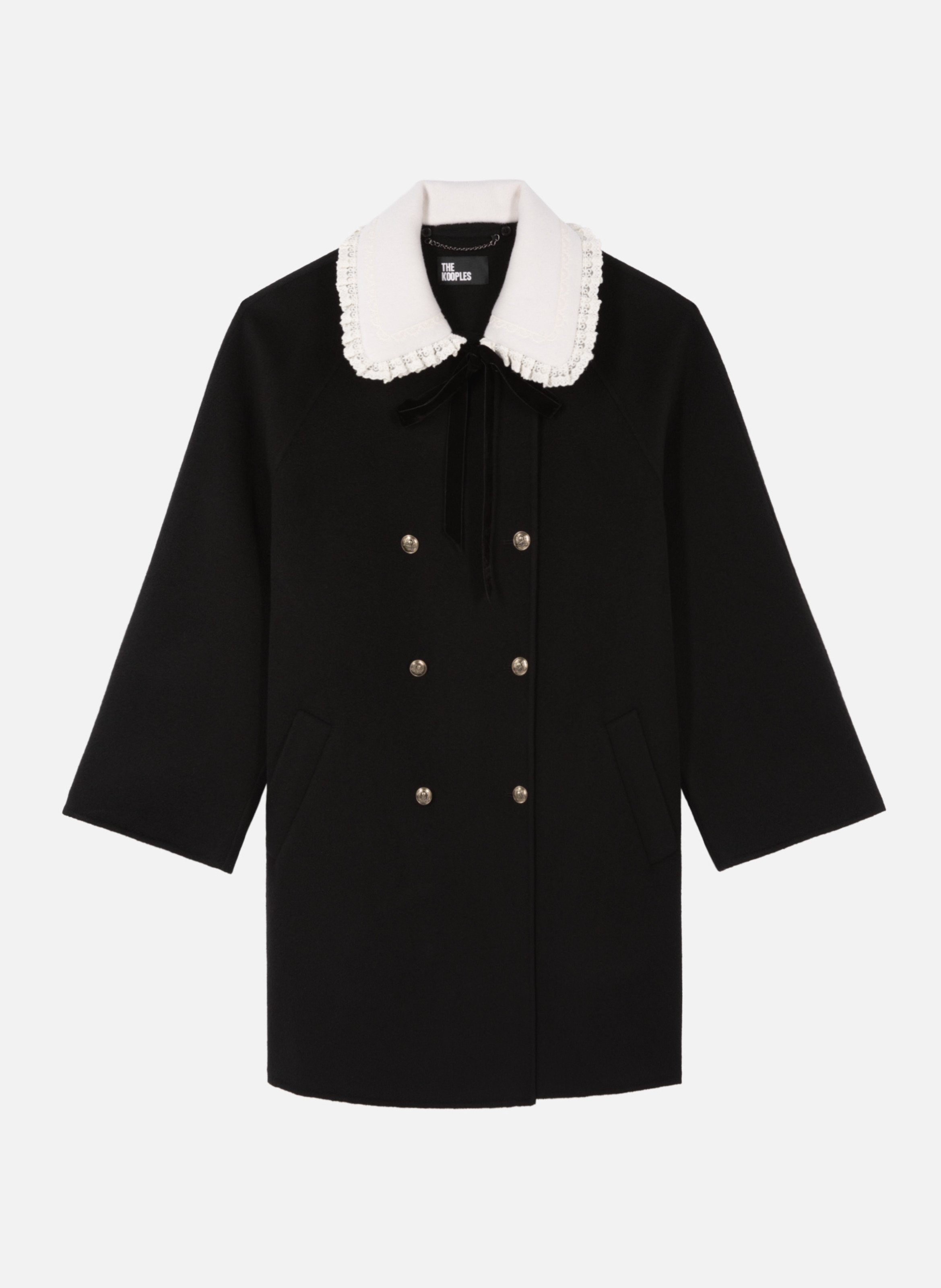 Double-faced wool blend coat THE KOOPLES Black