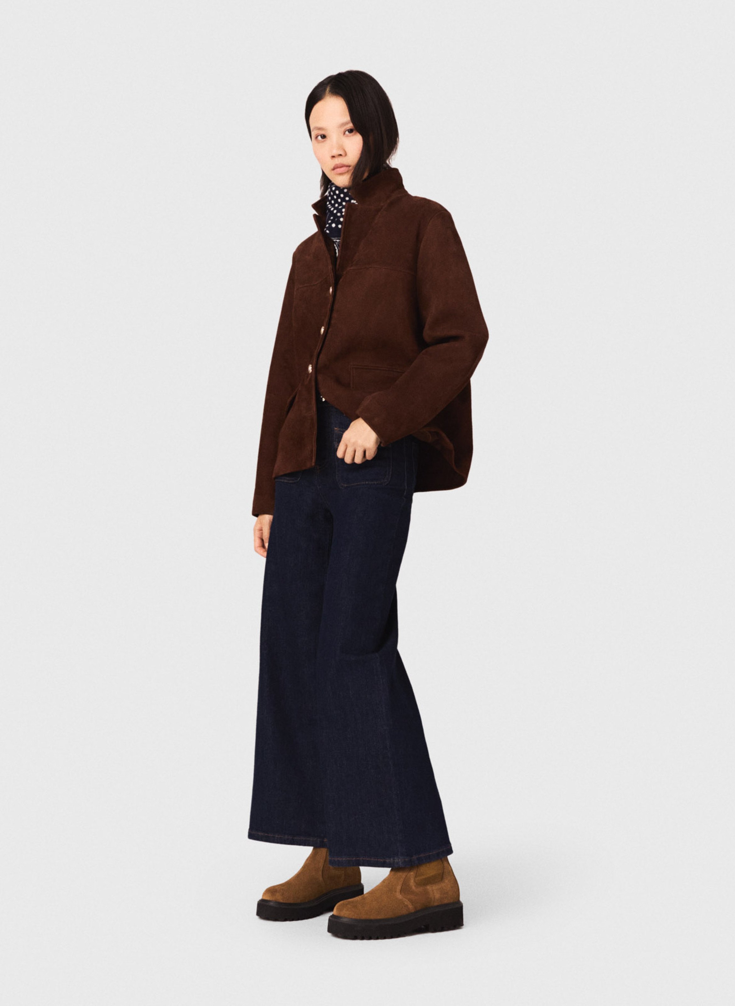 Gekleurde straight-fit jeans met 5 zakken MAJE Blauw