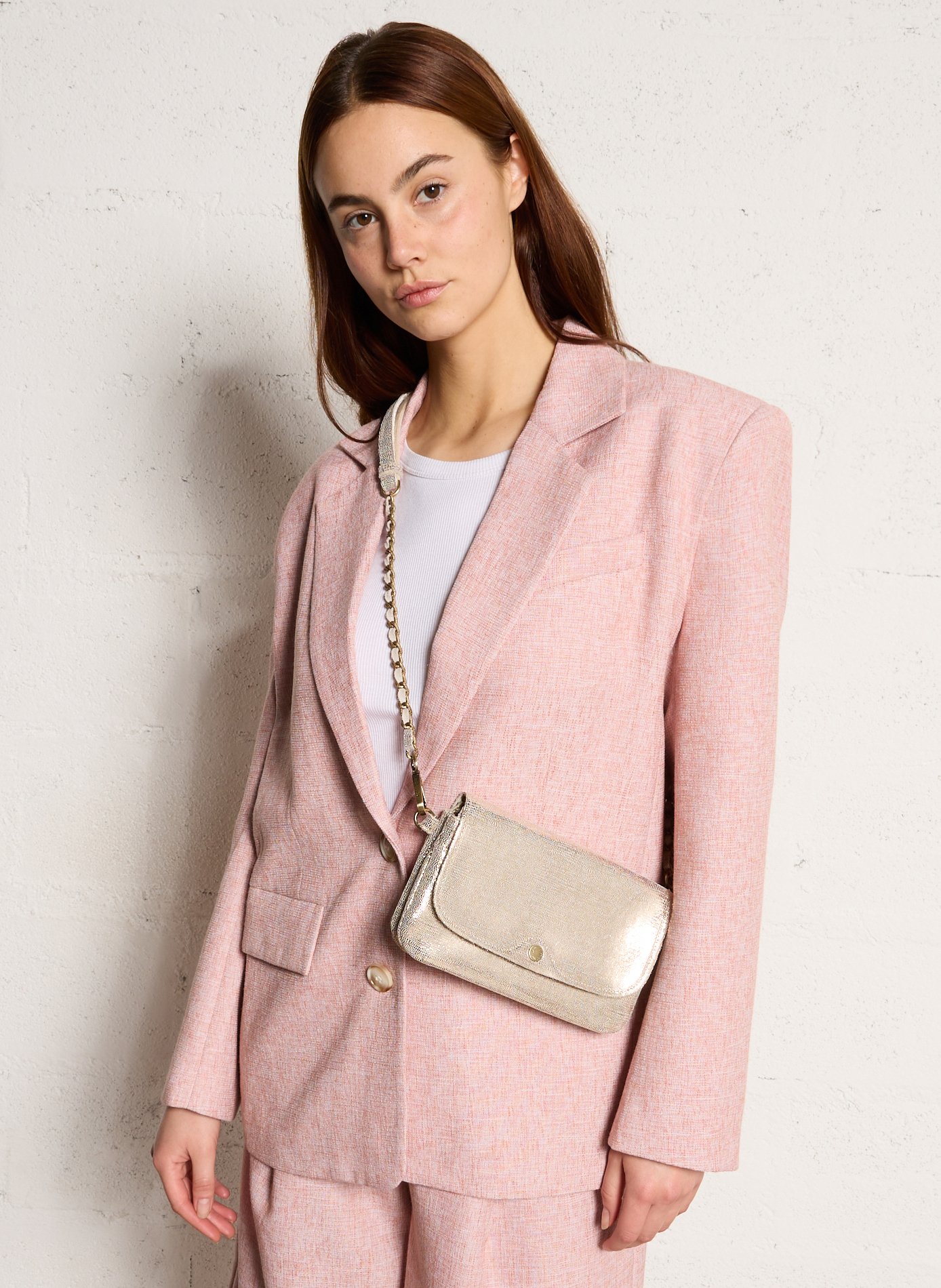 Pochette en cuir MILA LOUISE Blanc