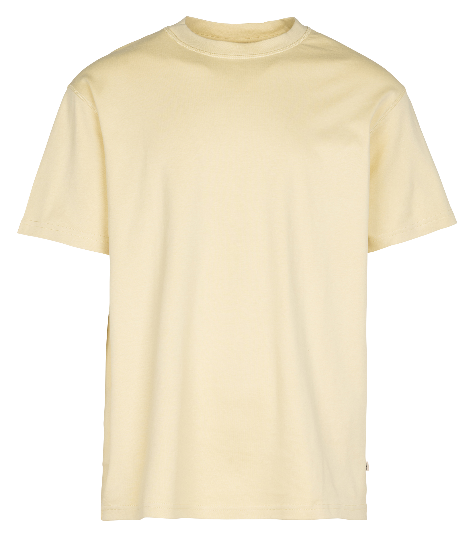 Tee-shirt droit col rond en coton SOLID