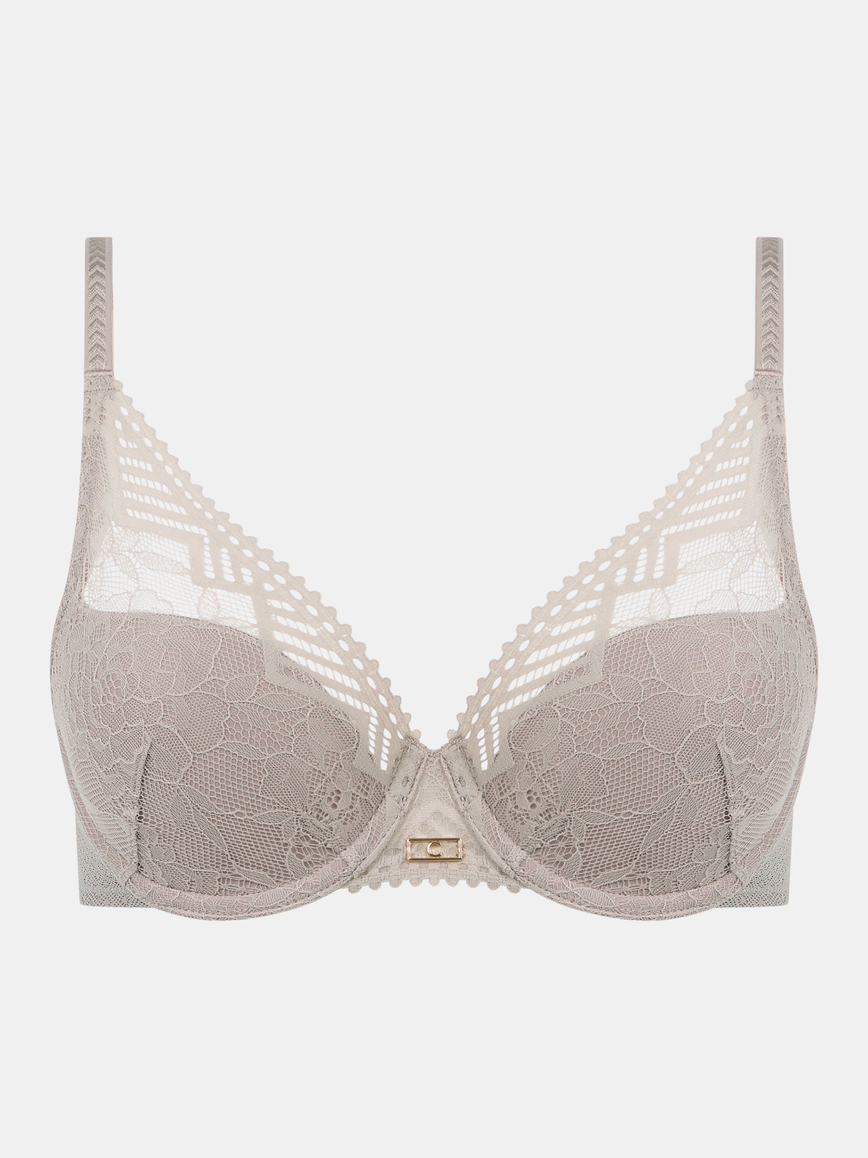 Plunging spacer bra Brown