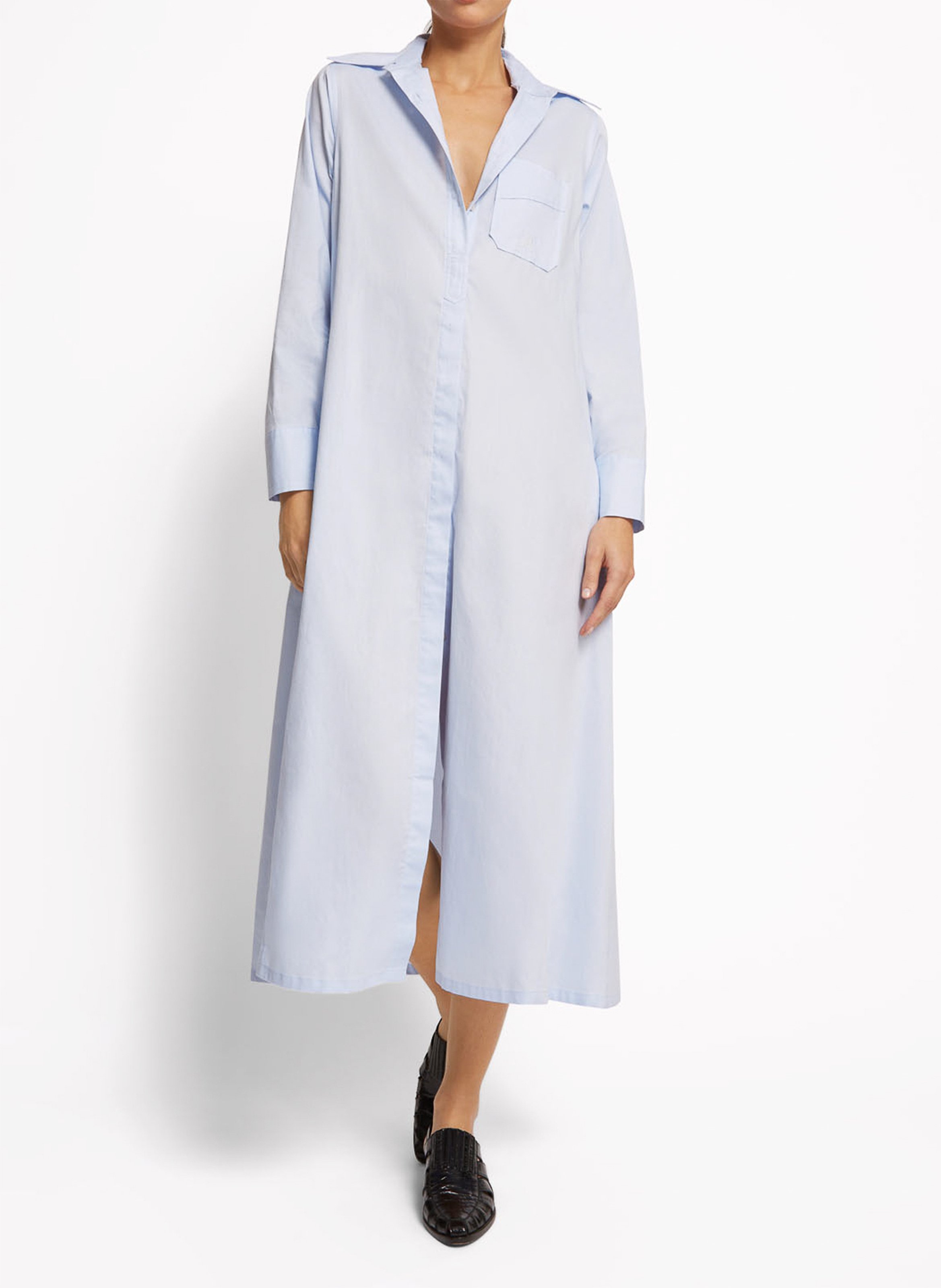 Jurk met wijde pasvorm tot de knie ROSEANNA Blauw