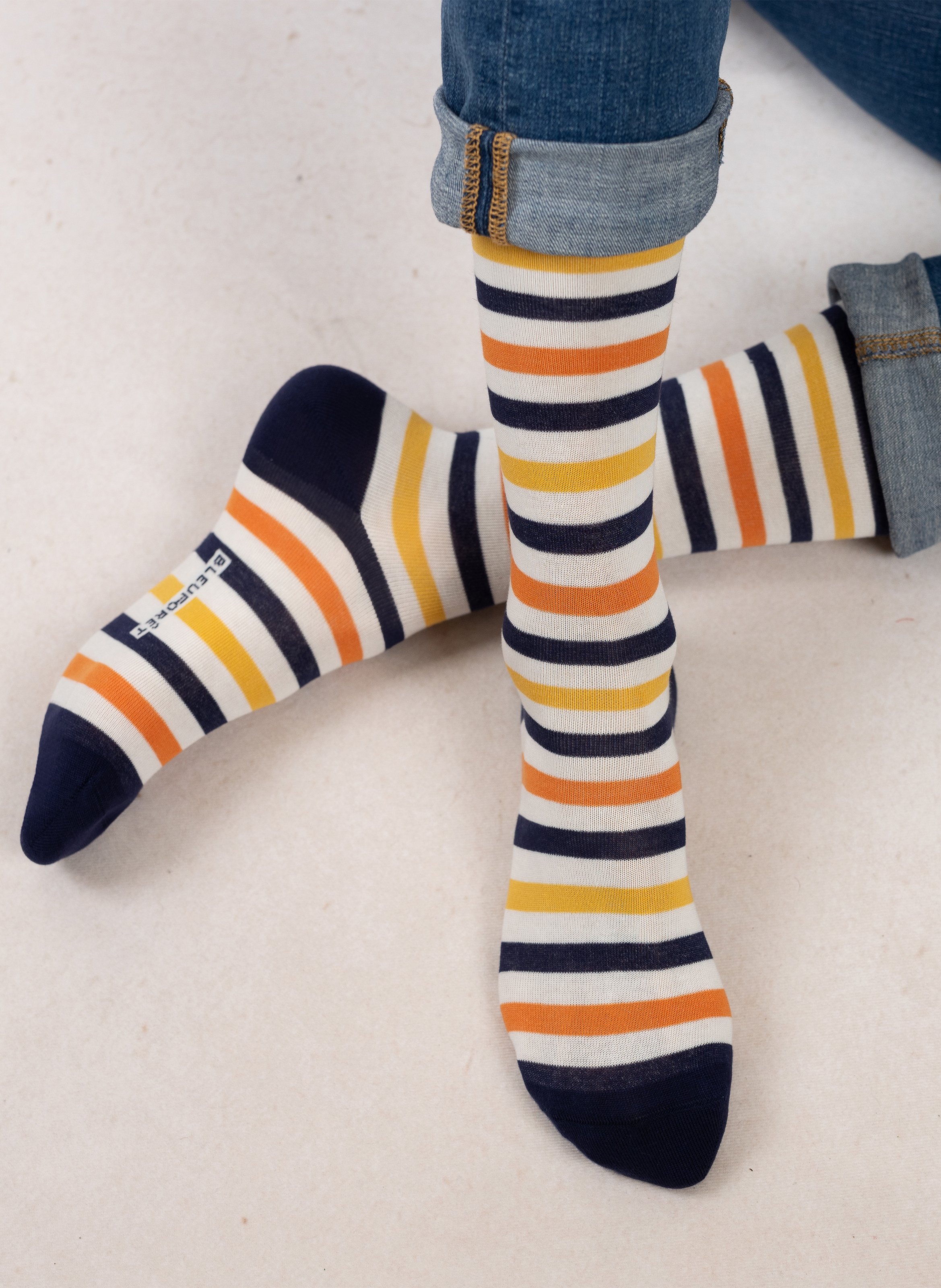 Gestreepte sokken van gemengd katoen BLEUFORET Veelkleurig
