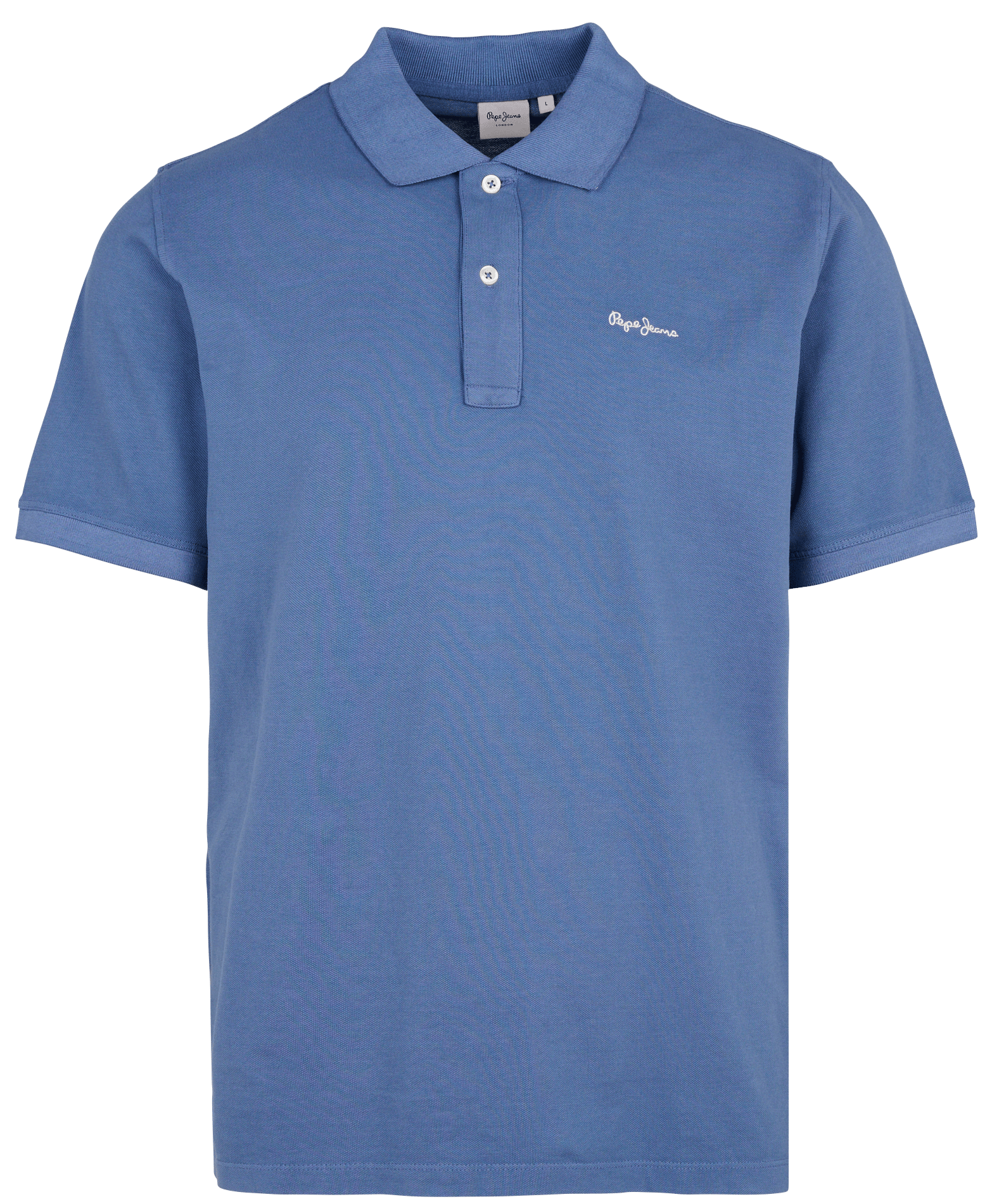 Embroidered cotton polo shirt PEPE JEANS Blue