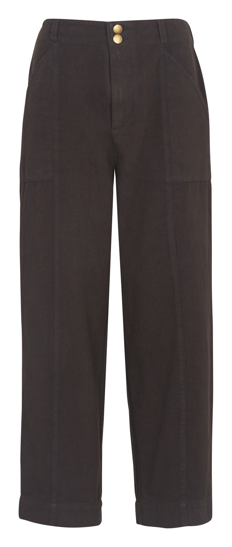 Karottenhose in einfarbigem Baumwolle LEON & HARPER Grau