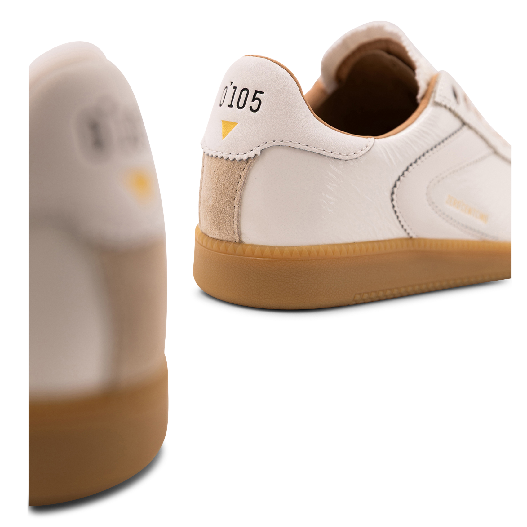 Baskets basses à bout en daim 0'105 Blanc