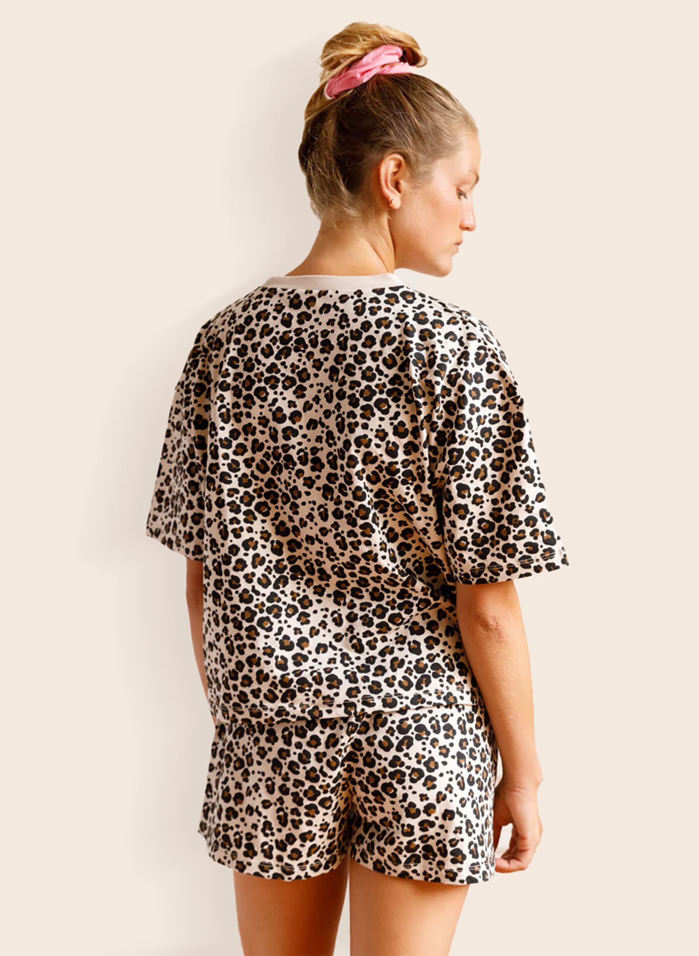 Ensemble de pyjama en coton bio mélangé imprimé WE ARE JOLIES Beige