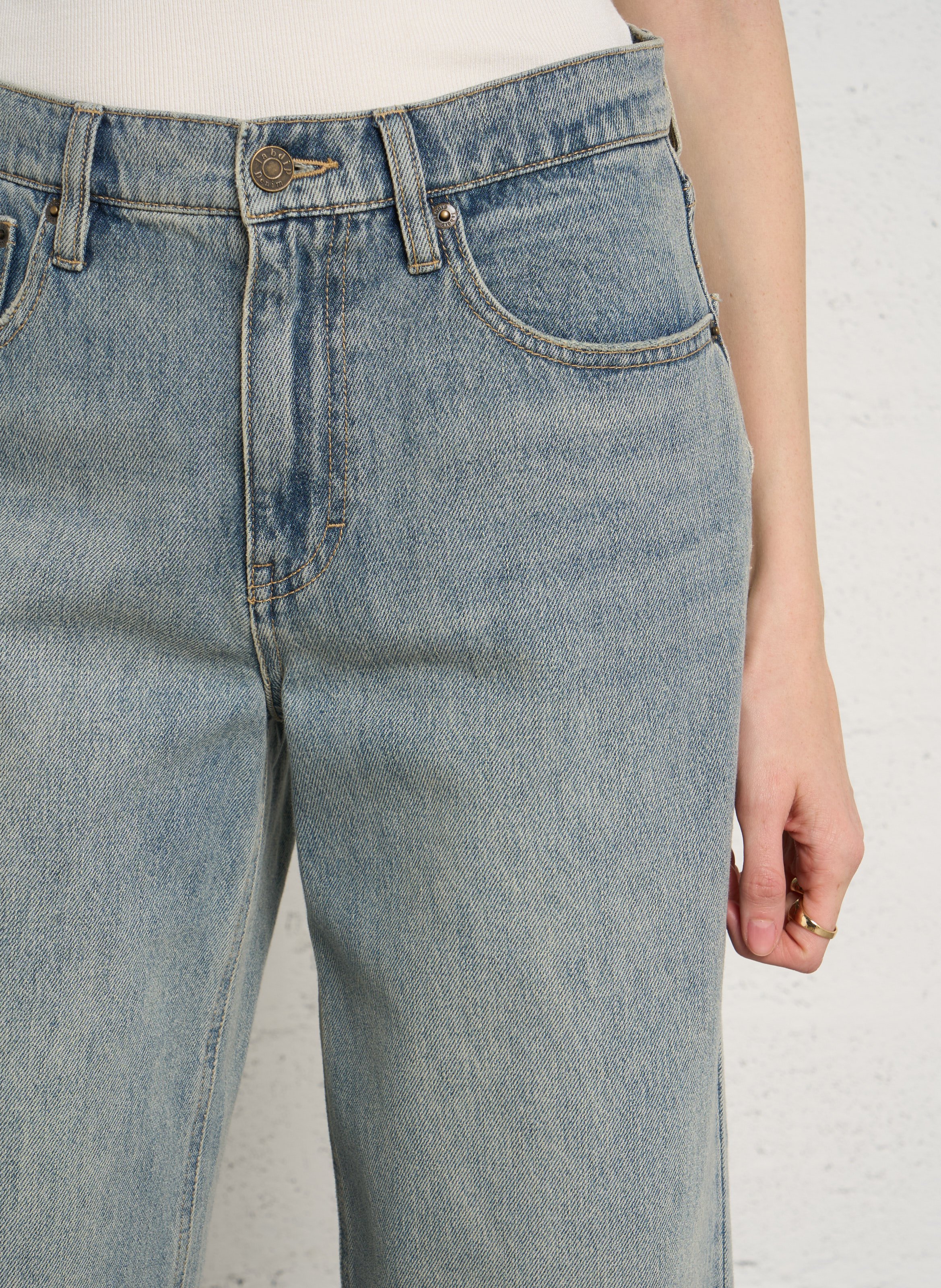 Weit geschnittene Jeans - aus Baumwolle LAB DIP Blau