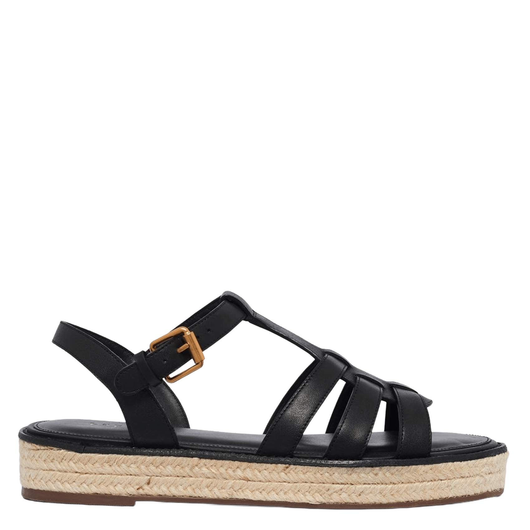 Sandales plates en cuir PABLO Noir