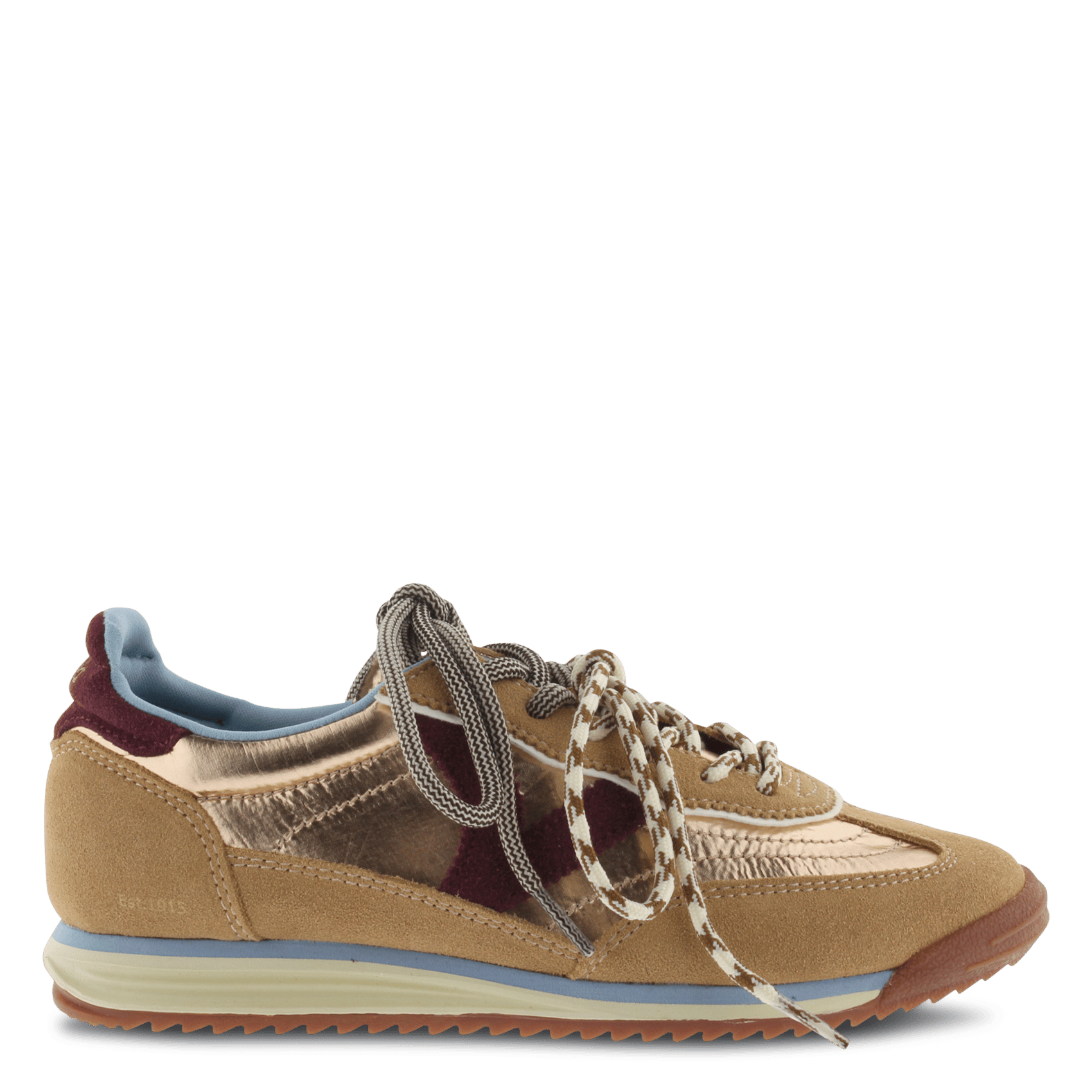 Low-top sneakers with double laces VICTORIA Brown