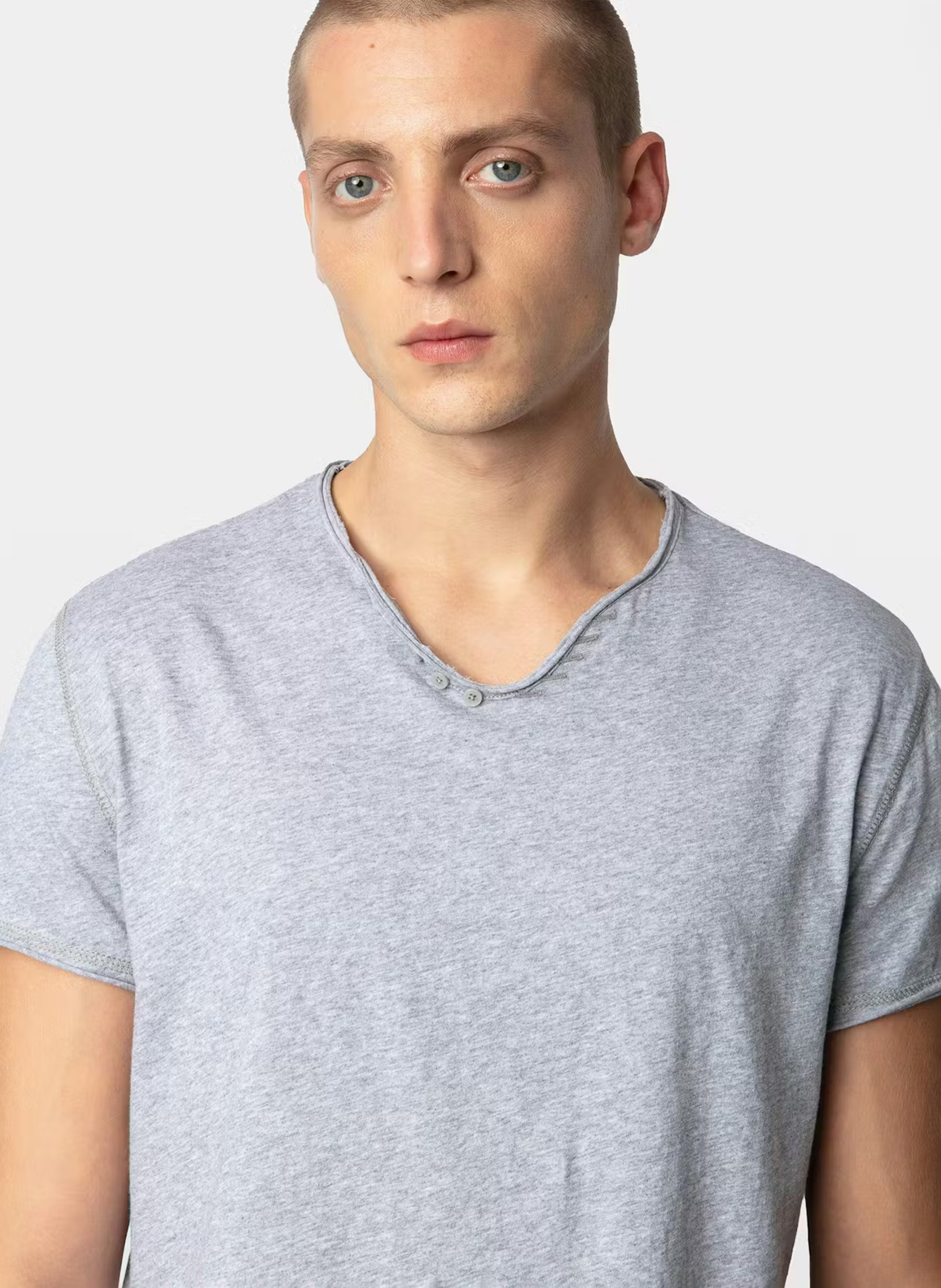 Tee-shirt droit en coton bio ZADIG&VOLTAIRE Gris
