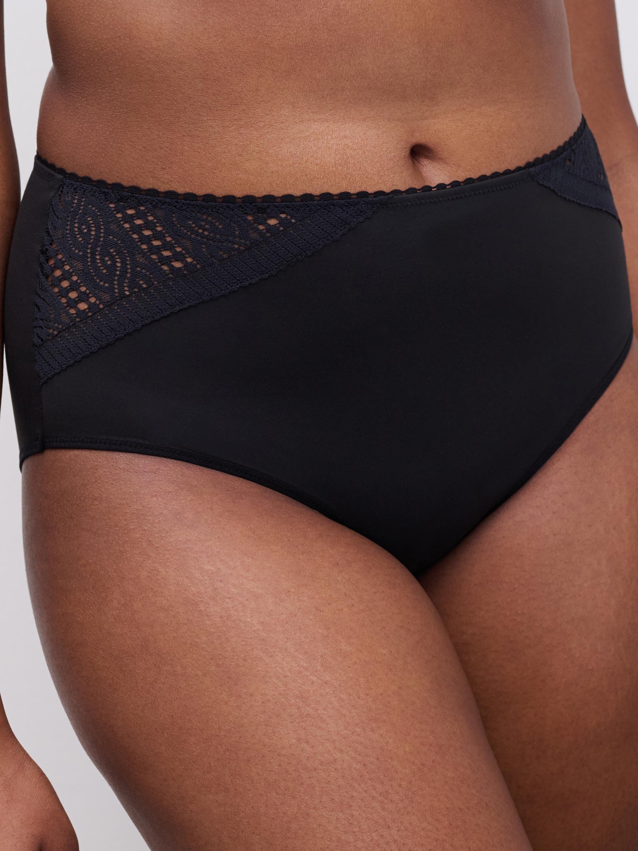 High-waisted lace support briefs CHANTELLE Black