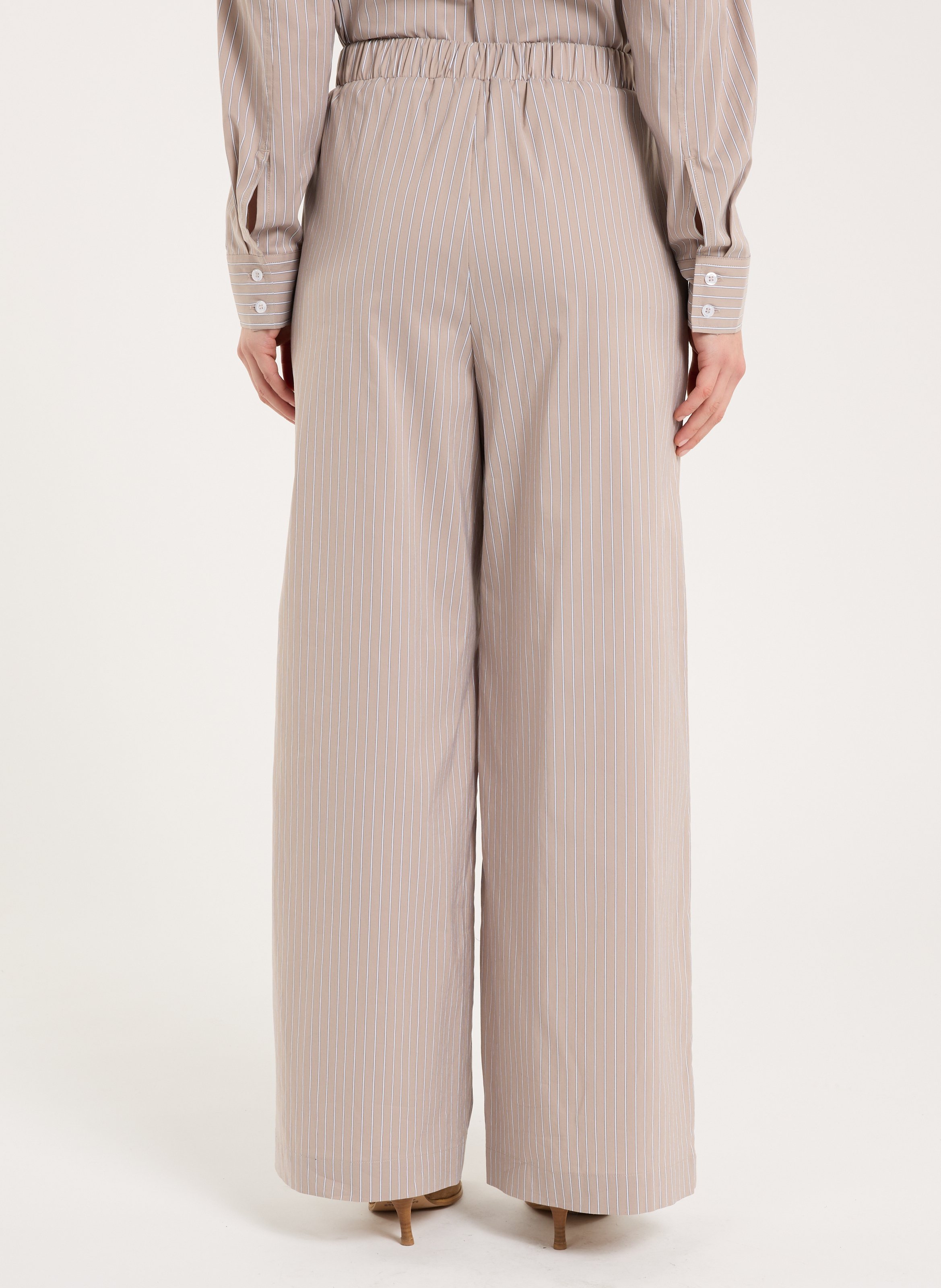 Rechte broek met strepen  SAISON 1865 Beige