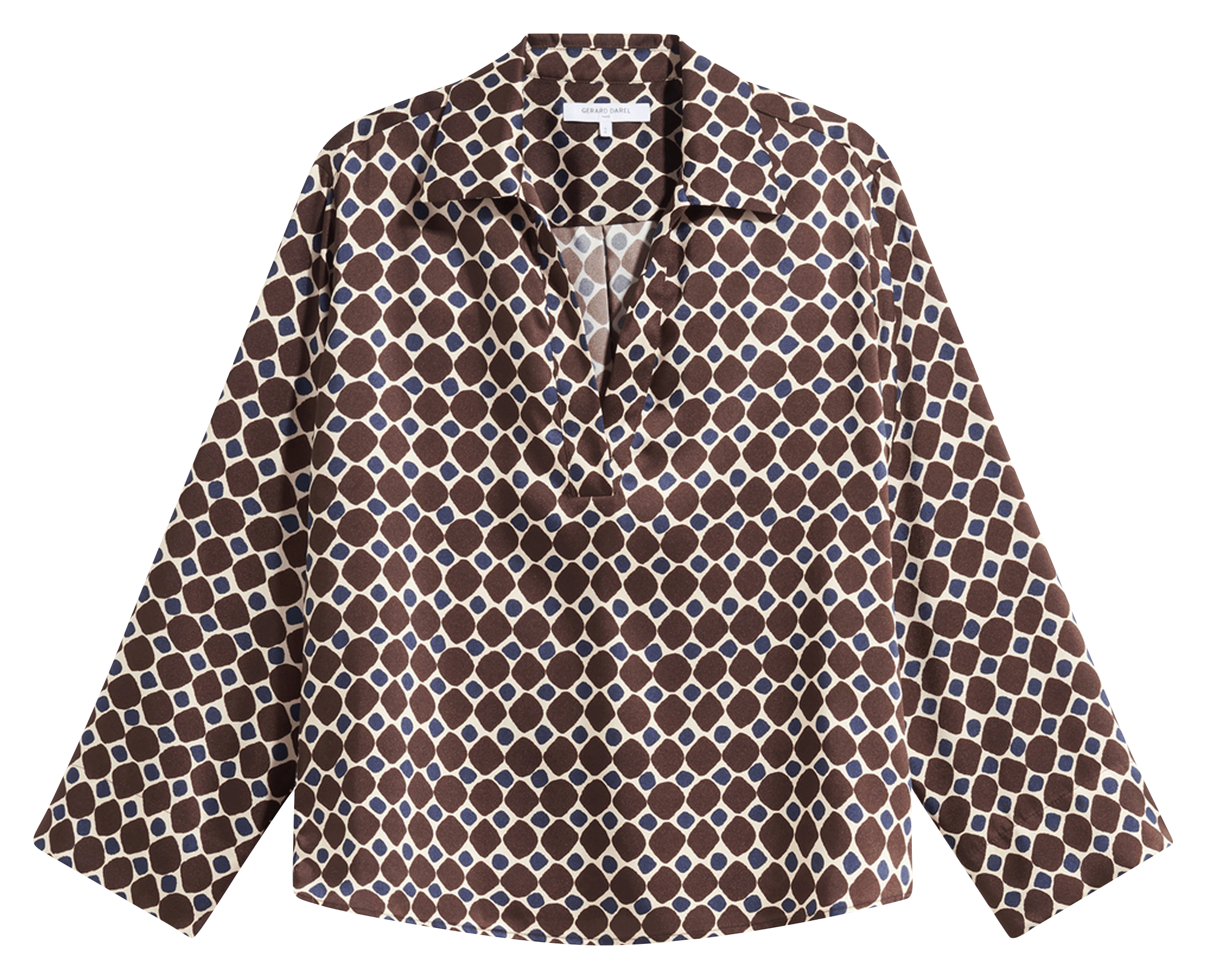 Blouse ample à motifs géométrique GERARD DAREL Marron