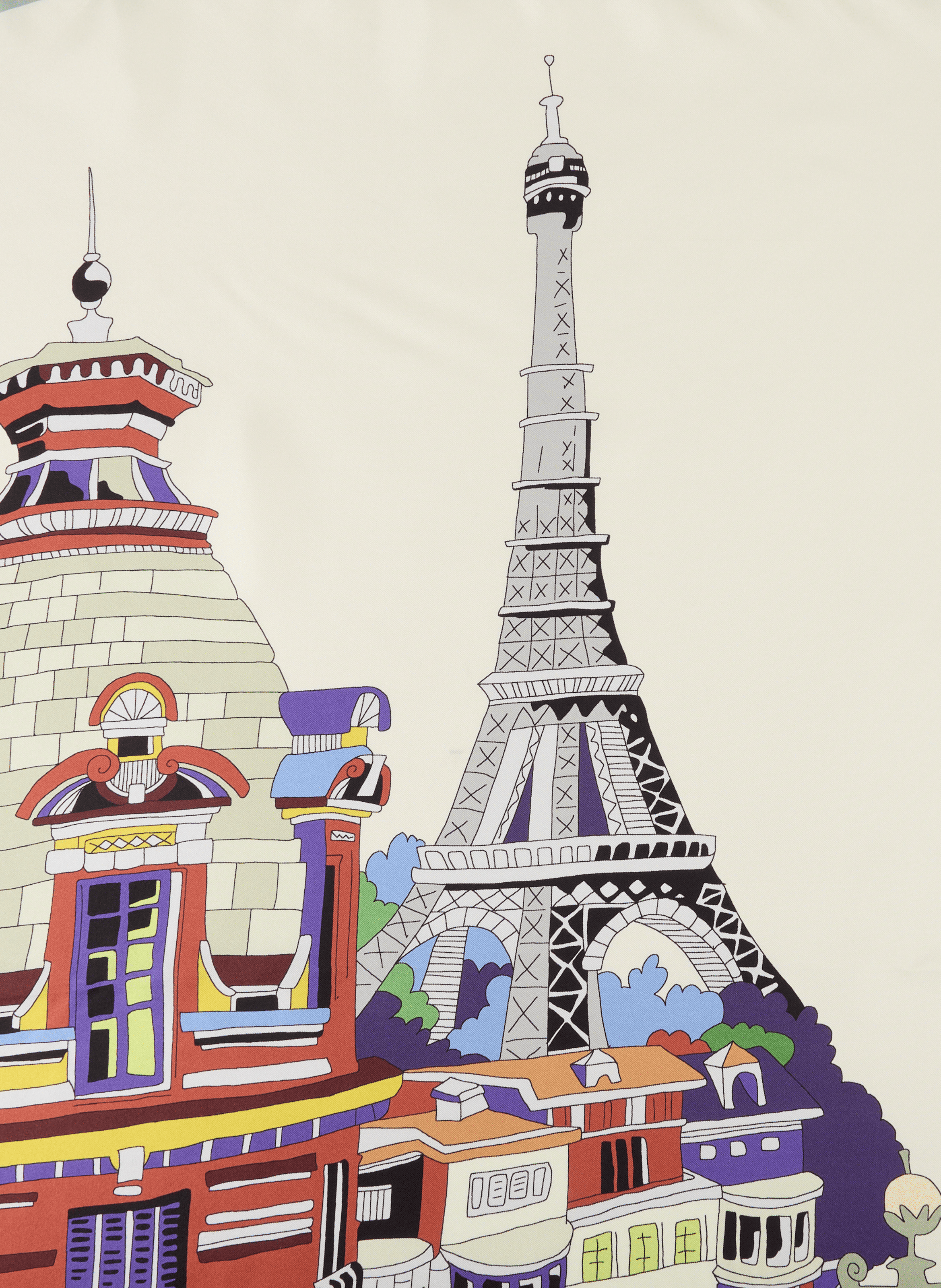 Printed silk square AU PRINTEMPS PARIS Multicolored