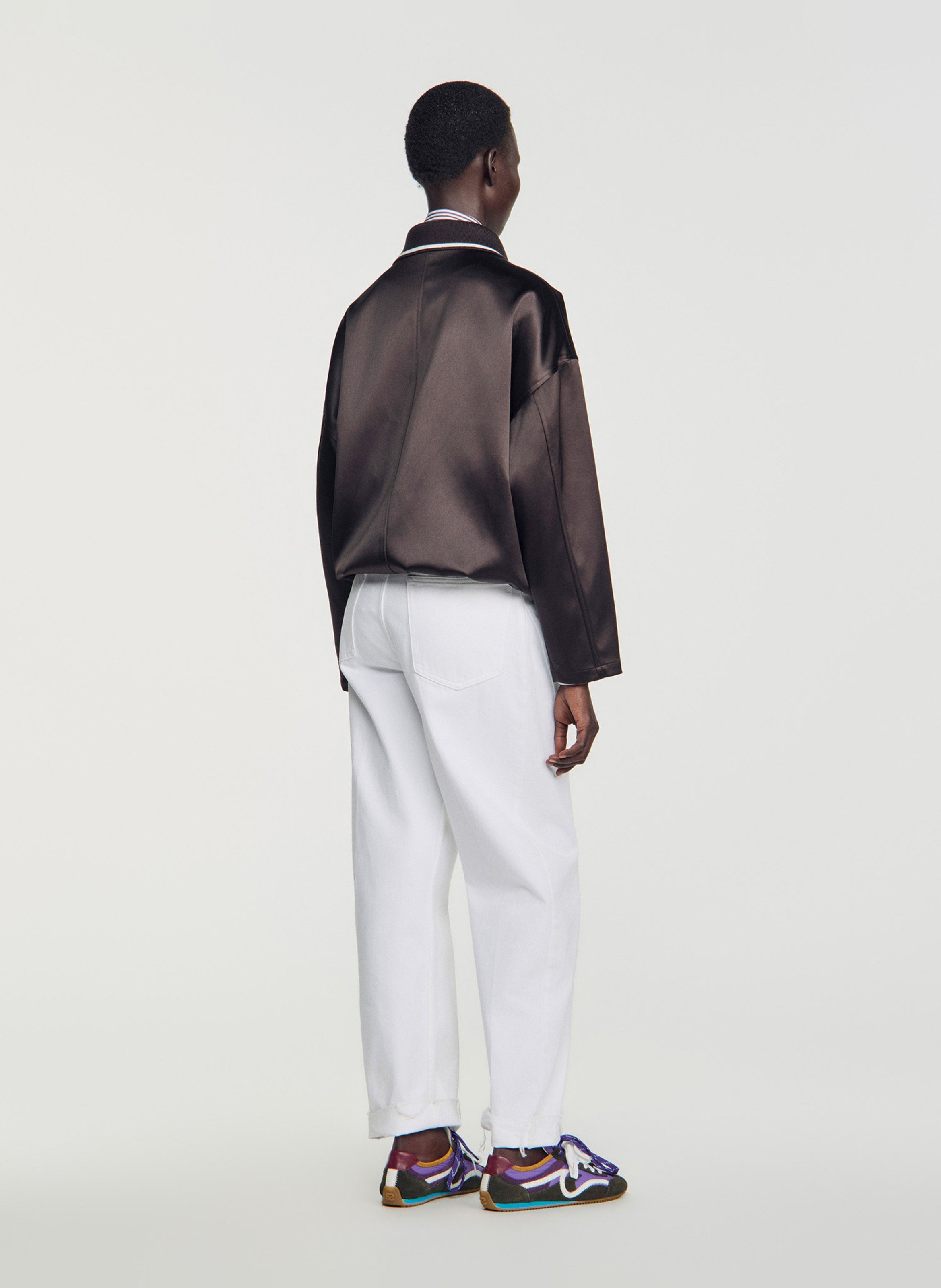 Blouson col classique SANDRO Marron
