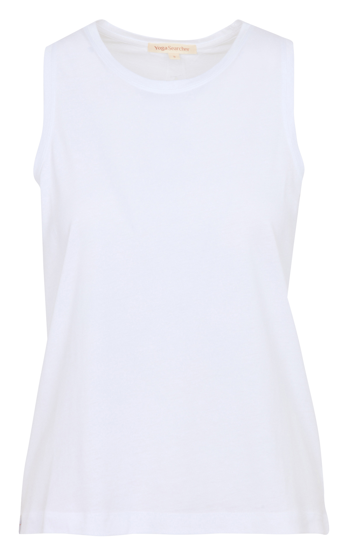 Runder Baumwollmischpullover YOGA SEARCHER Weiss