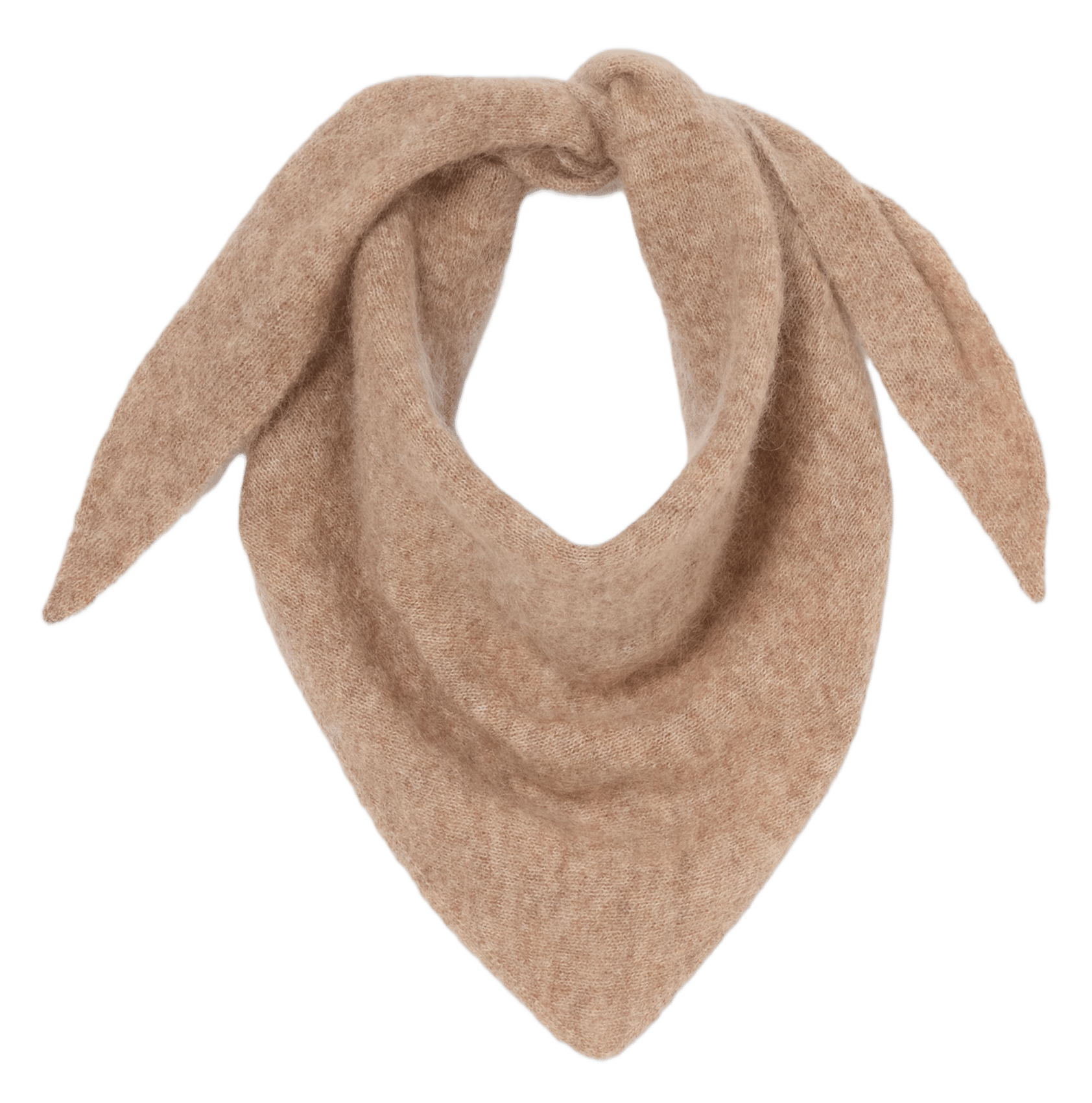 Triangle wool-blend scarf CLAUDIE PIERLOT Beige