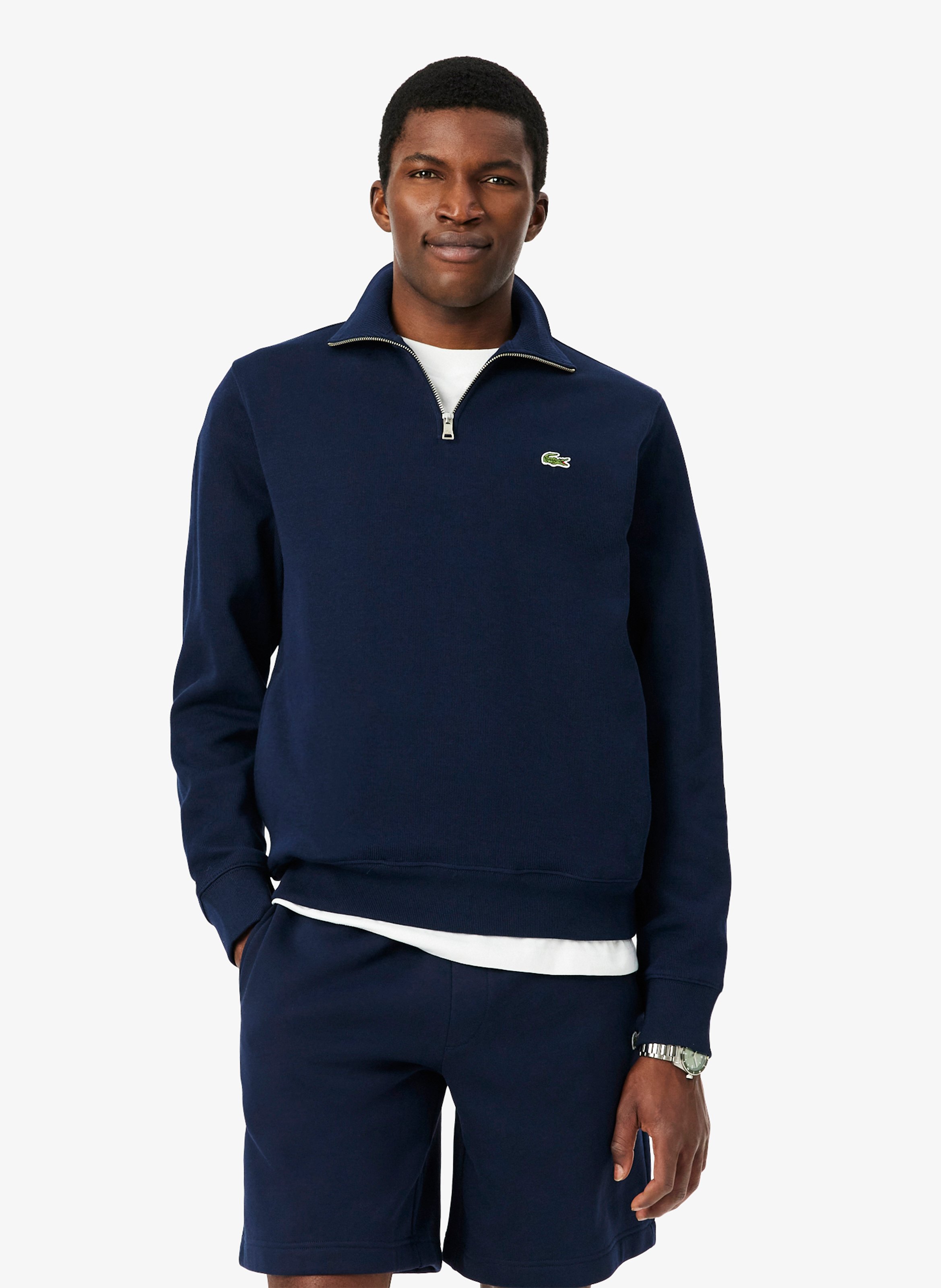Sweatshirt mit Stehkragen und Reißverschluss aus Baumwolle LACOSTE