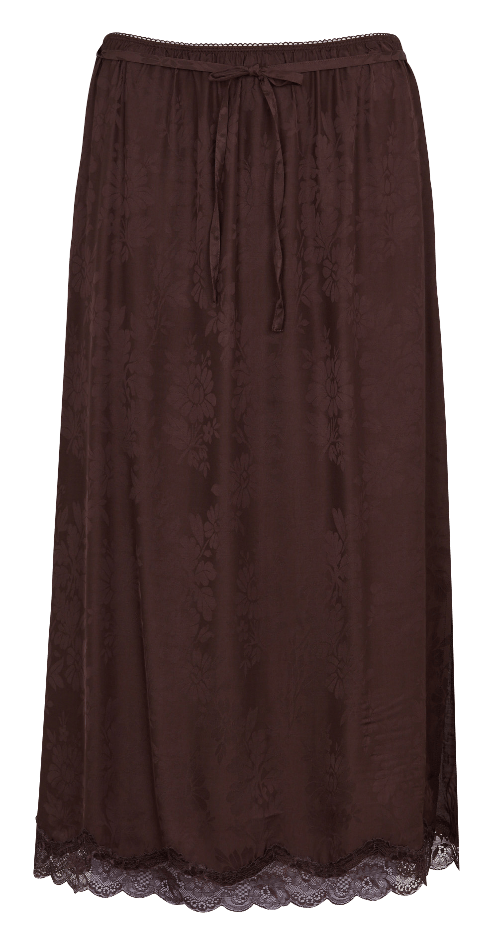 Midi skirt with patterned lace trim PETITE MENDIGOTE