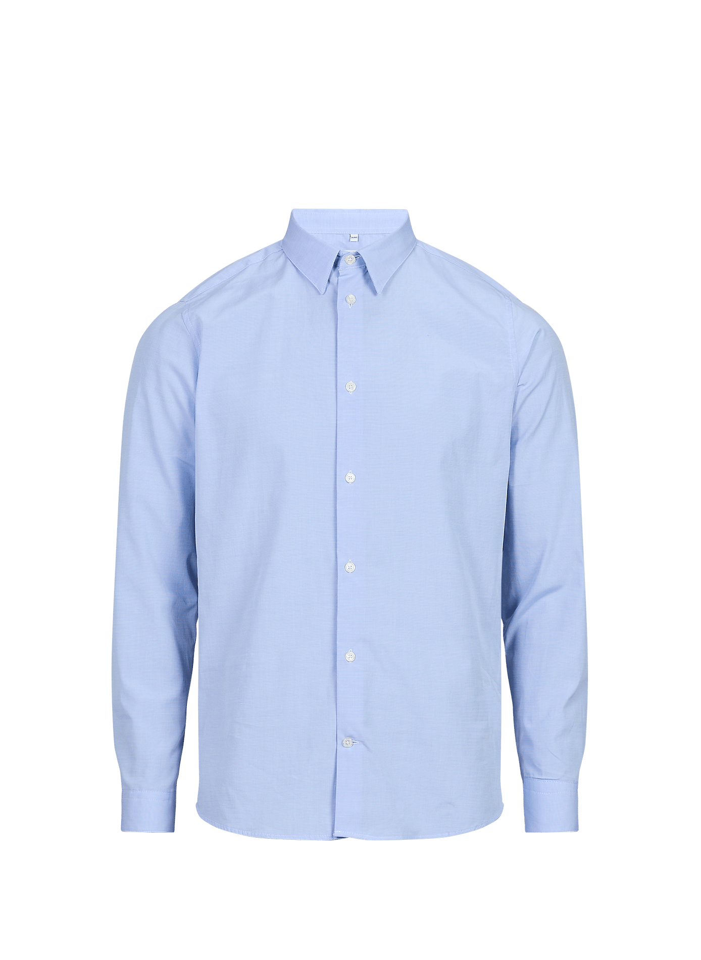 Straight classic-collar shirt in loti-s cotton AU PRINTEMPS PARIS Blue