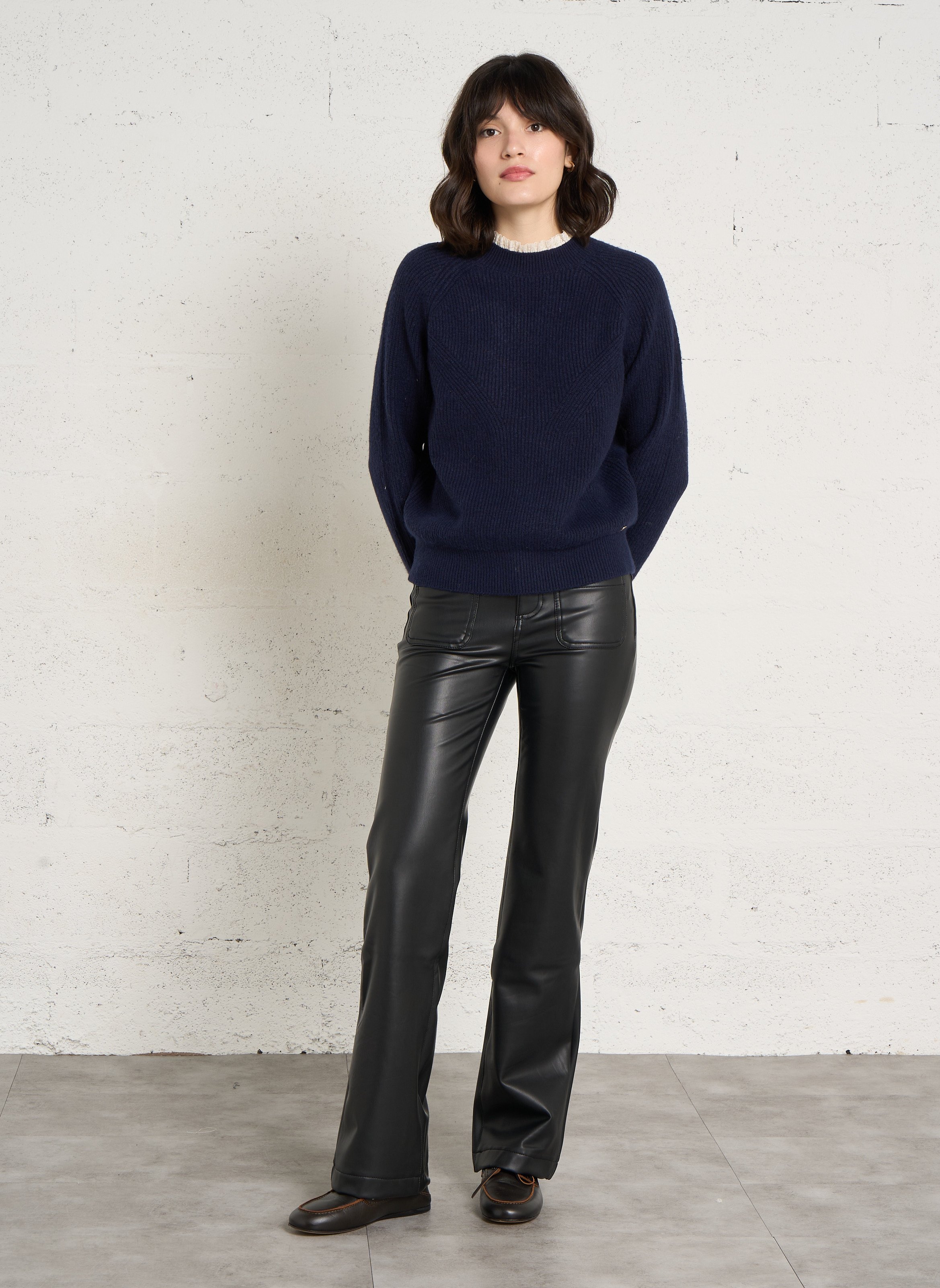 Pull col rond LA PETITE ETOILE Bleu