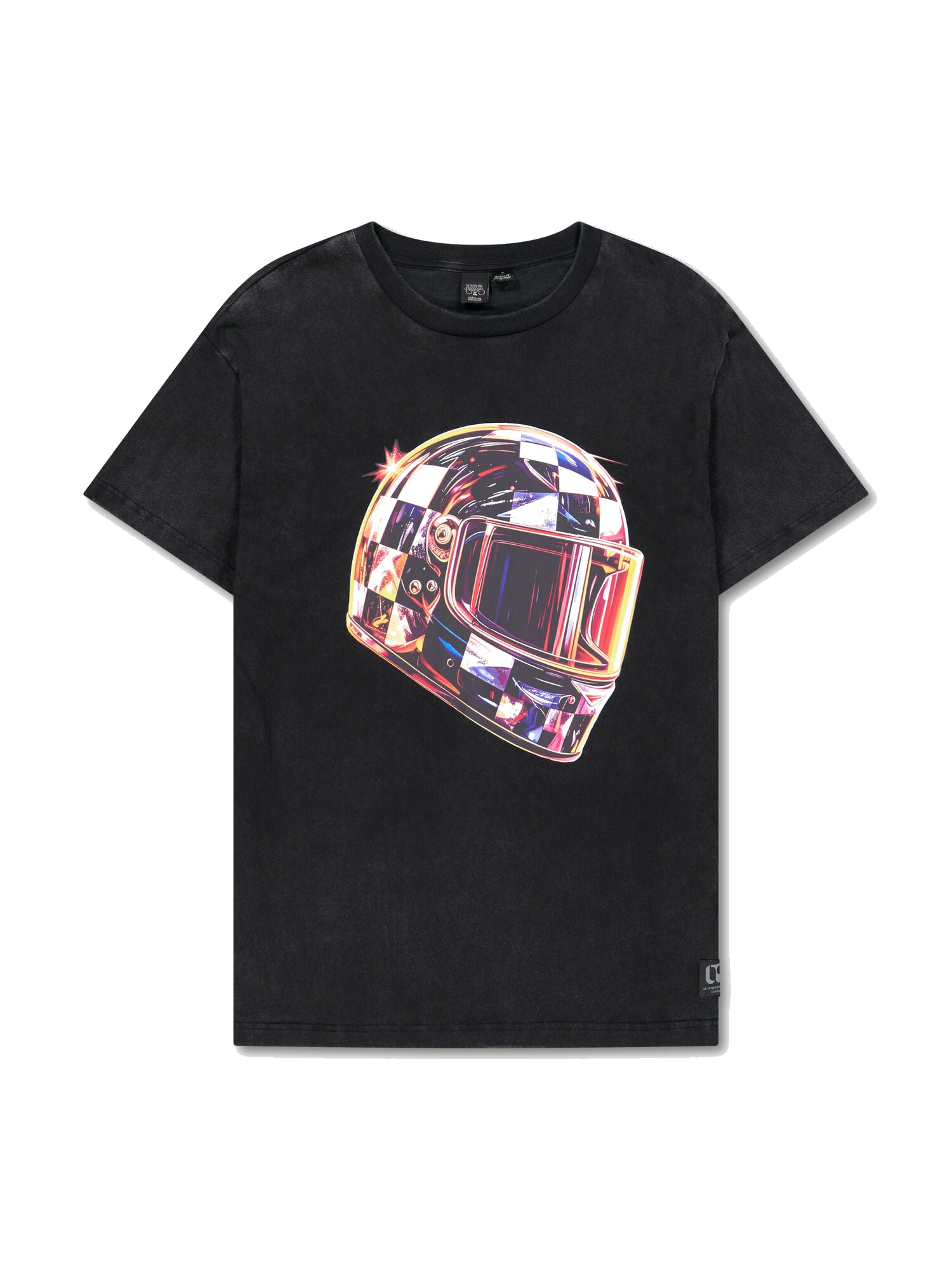 Printed round-neck T-shirt LE TEMPS DES CERISES Black