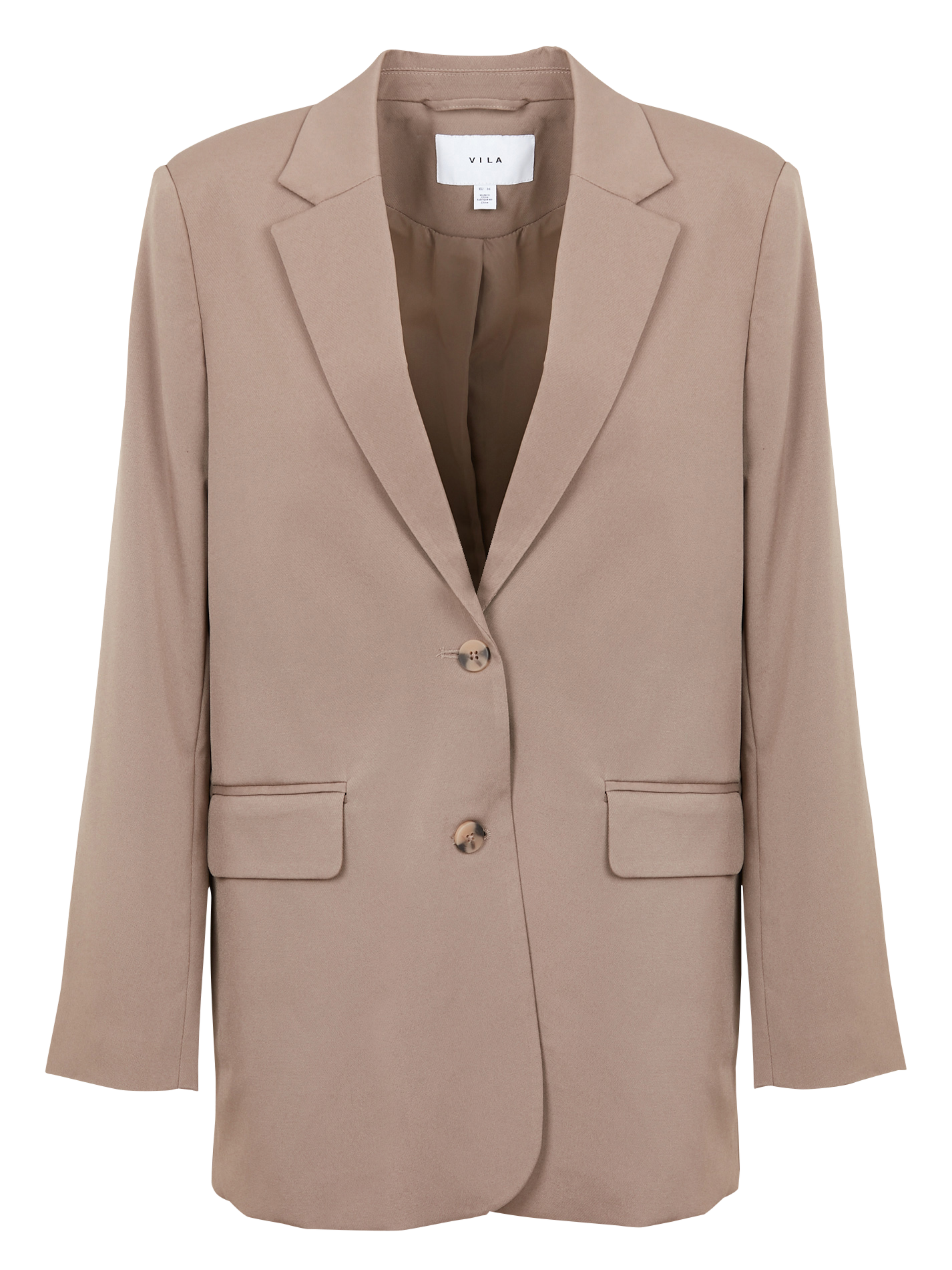Veste de blazer droite VILA Marron