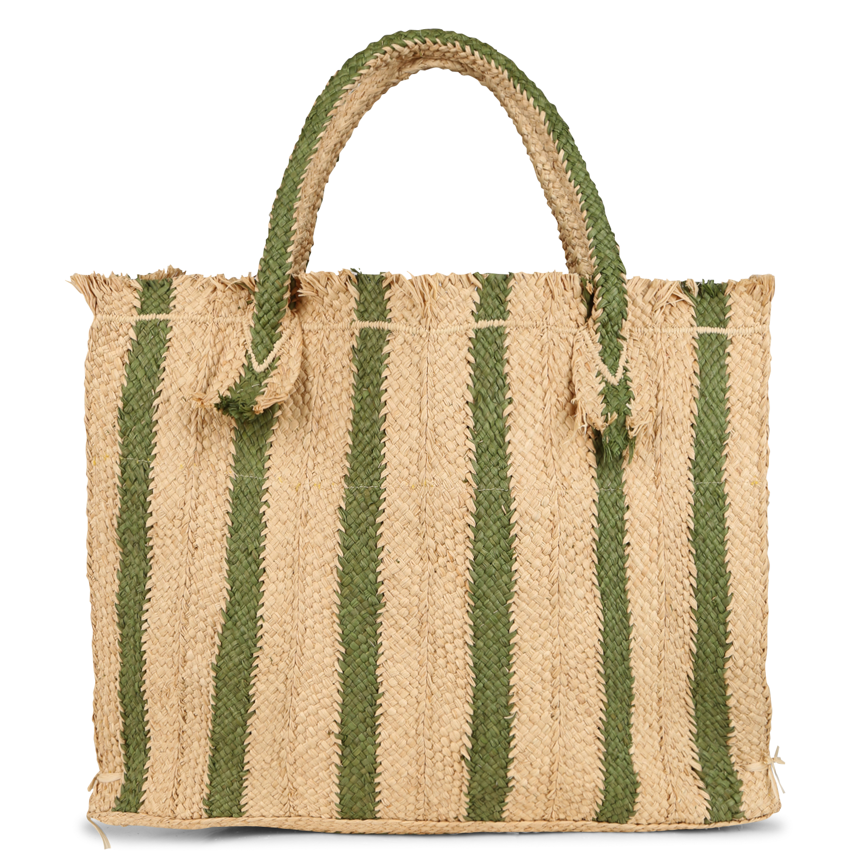 Panier en tresse de raphia  SANS ARCIDET Vert