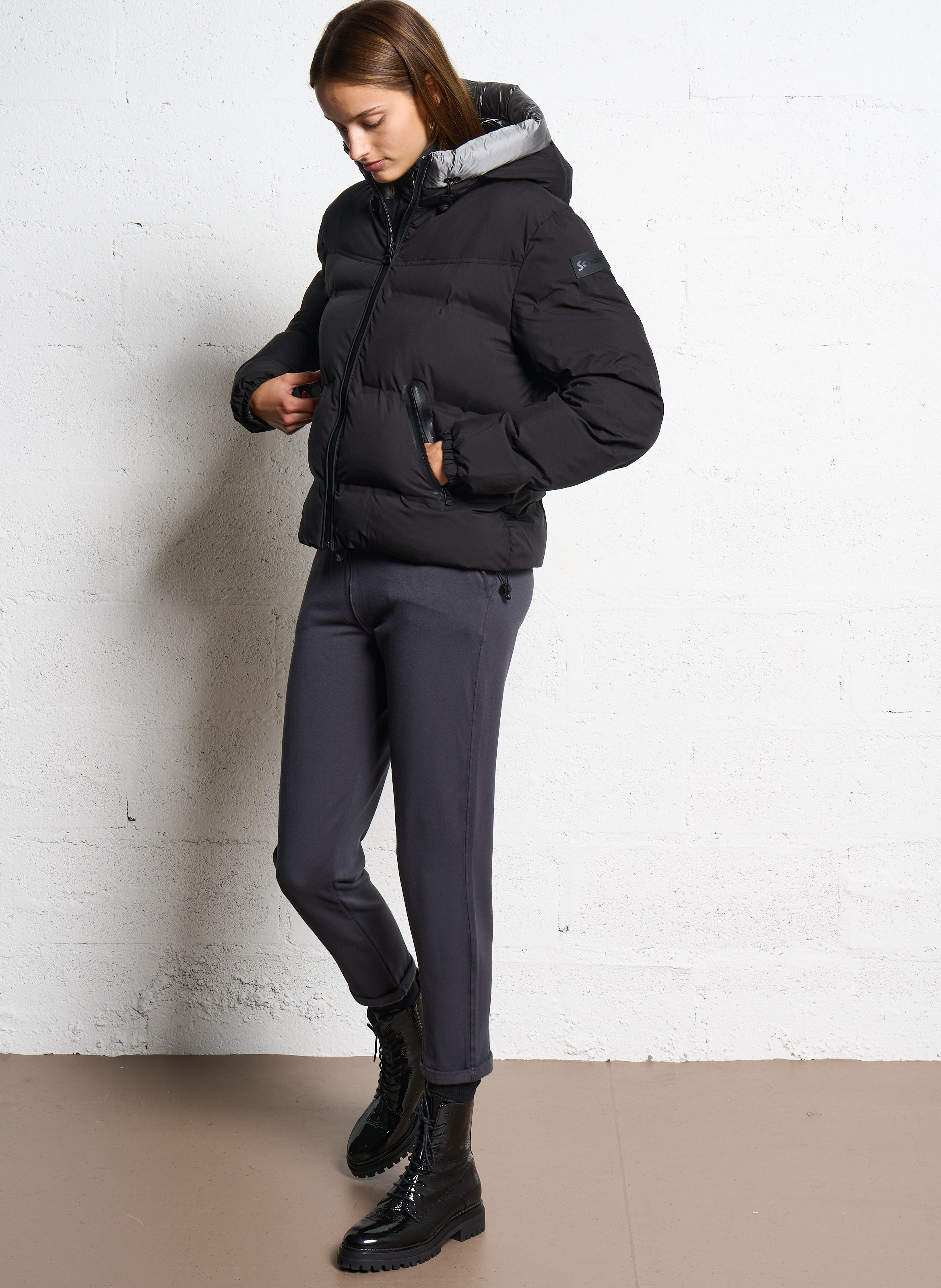 Sweat droit col montant  MAJESTIC FILATURES Gris