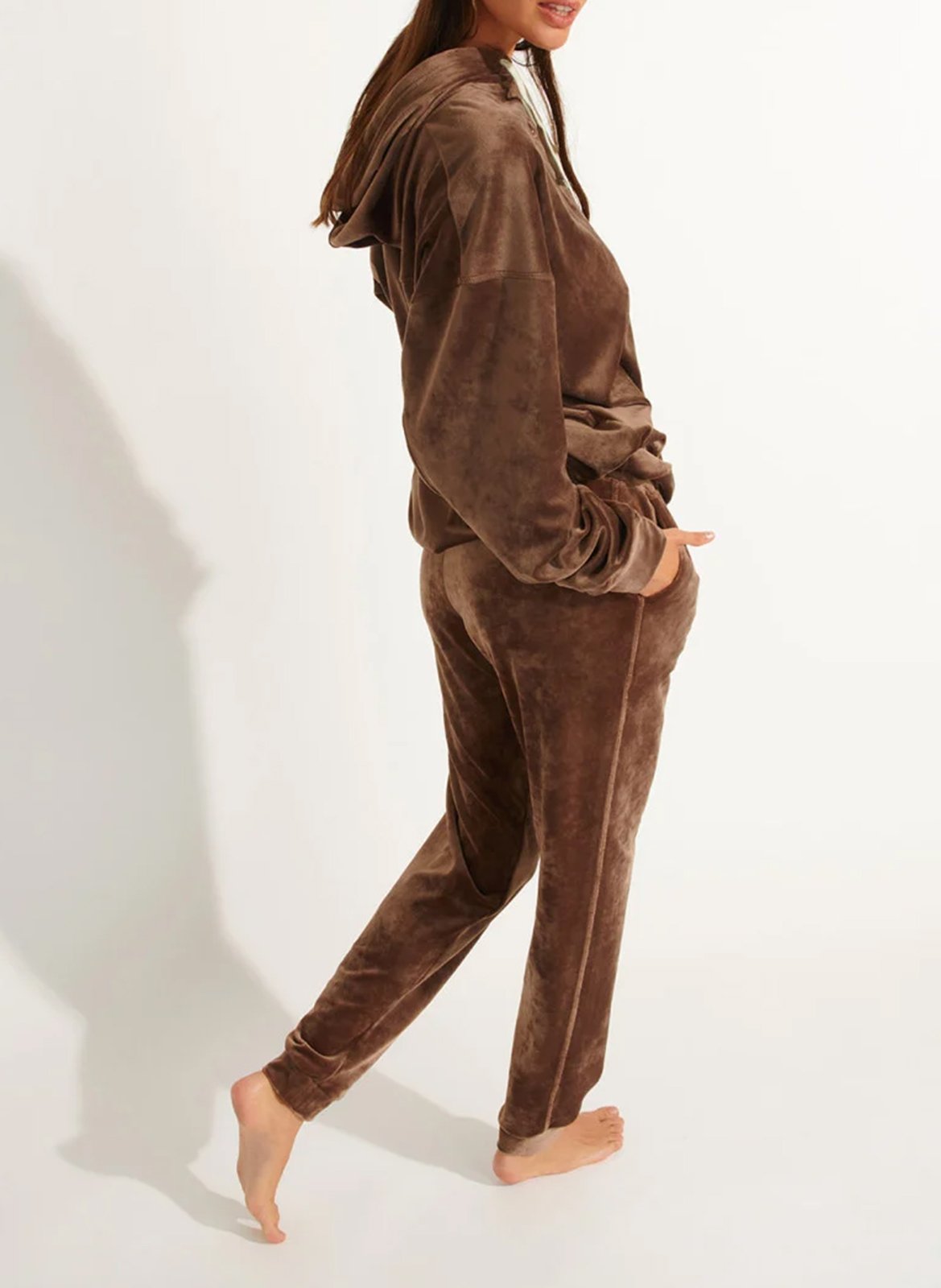 Jogginghose aus Samt BANANA MOON Braun