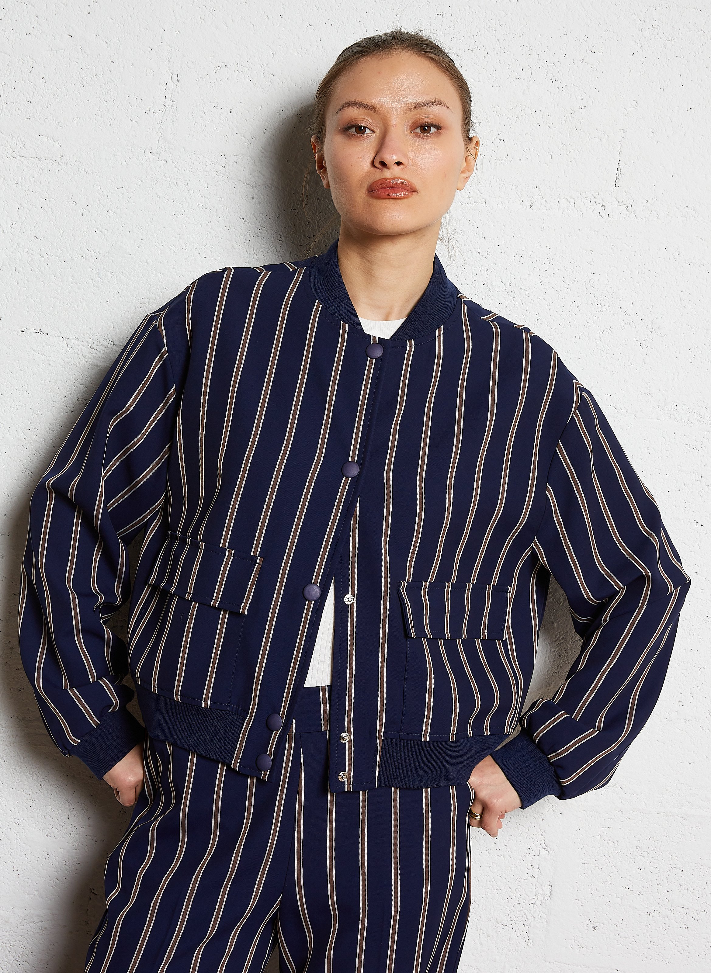 Short striped jacket IMPERIAL Blue