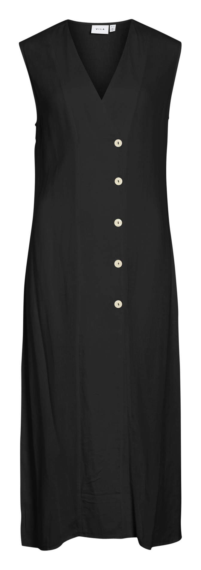 Robe midi col v VILA Noir