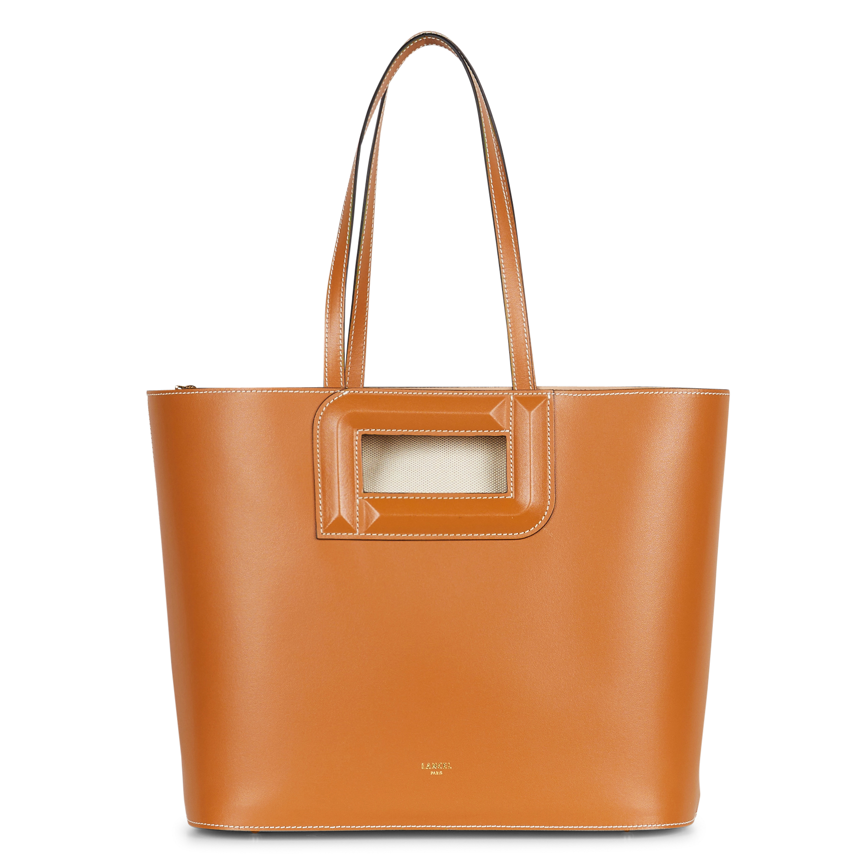 Cabas en cuir LANCEL Beige
