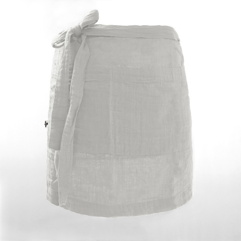 Chef apron in cotton gauze L'EFFET PAPILLON Grey
