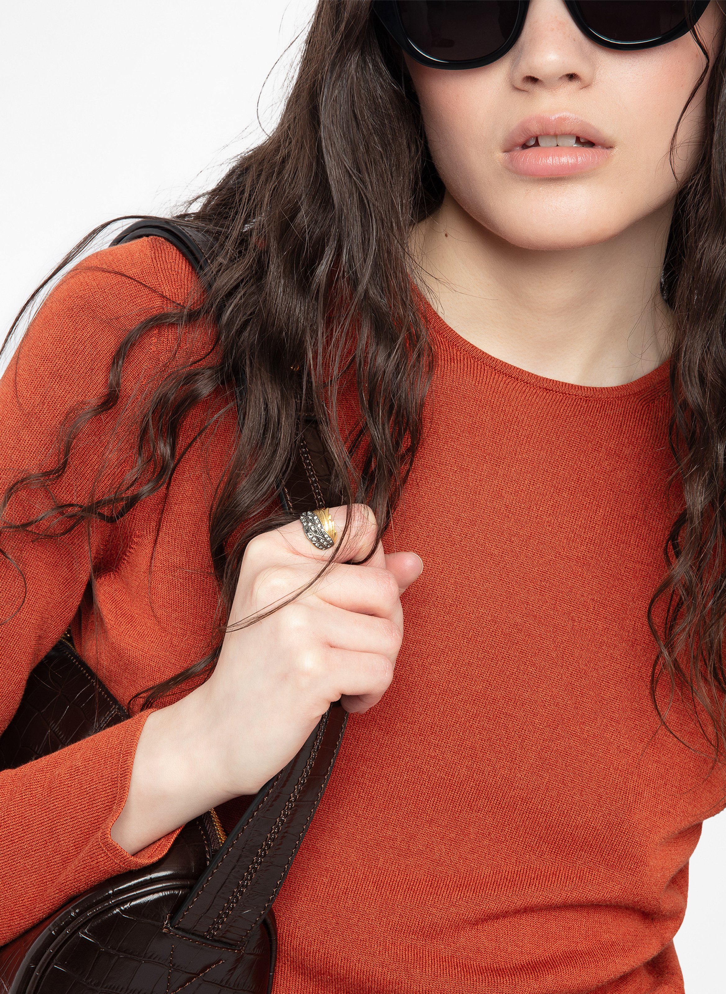 Robe longue col rond  ZADIG&VOLTAIRE Marron