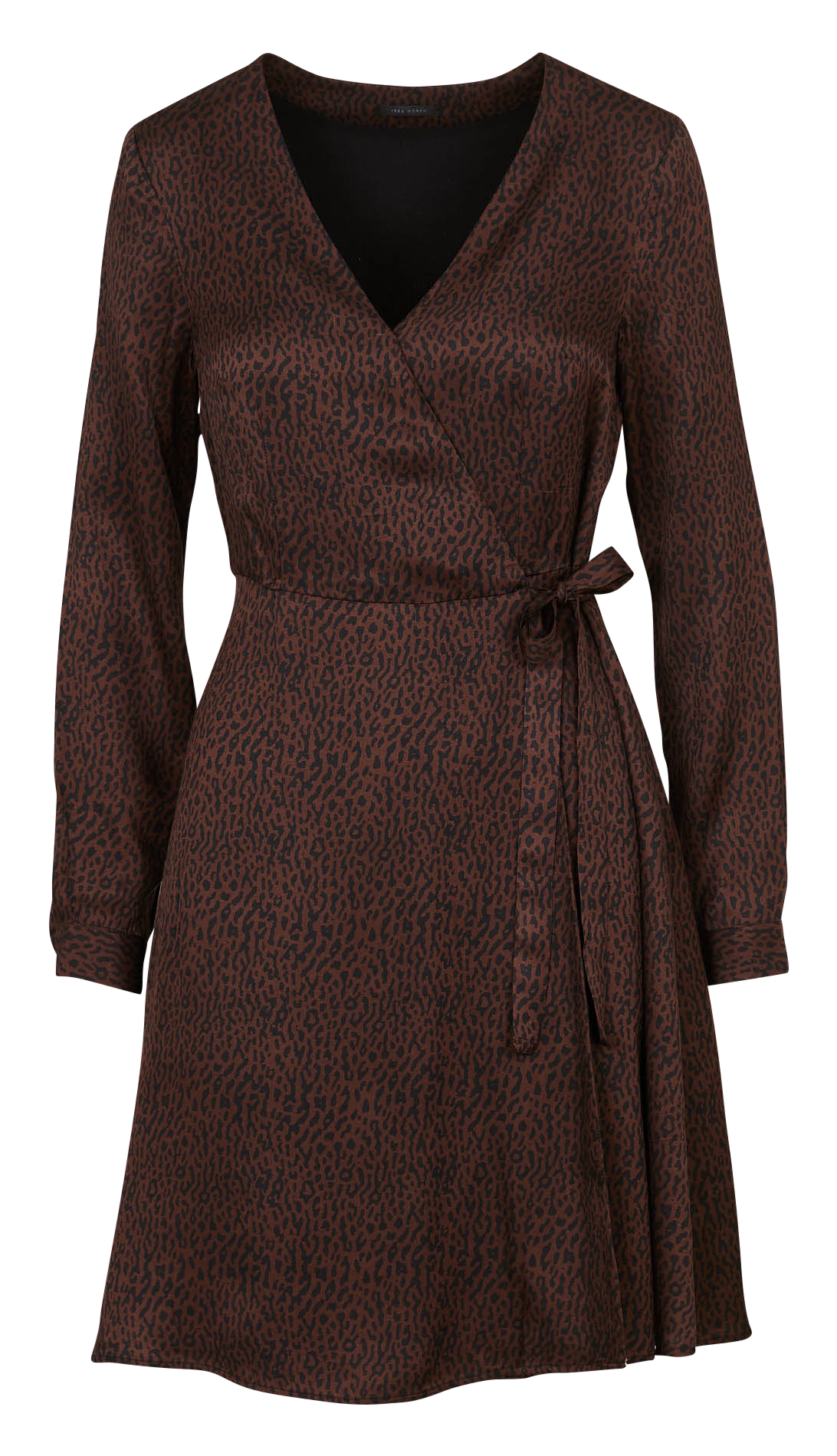 Short jacquard leopard-print dress IKKS Brown