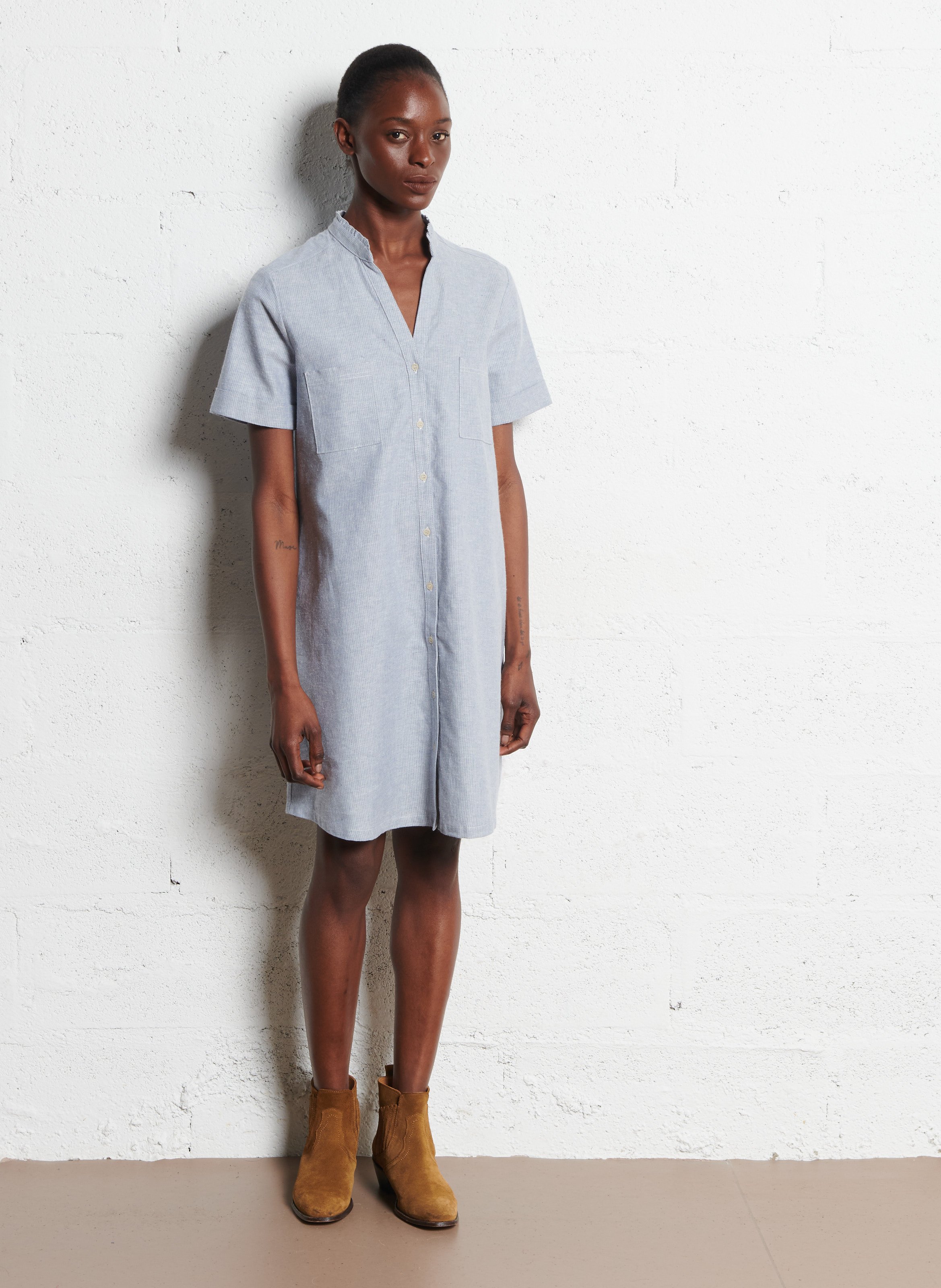 Sheer dress ONE STEP Blue