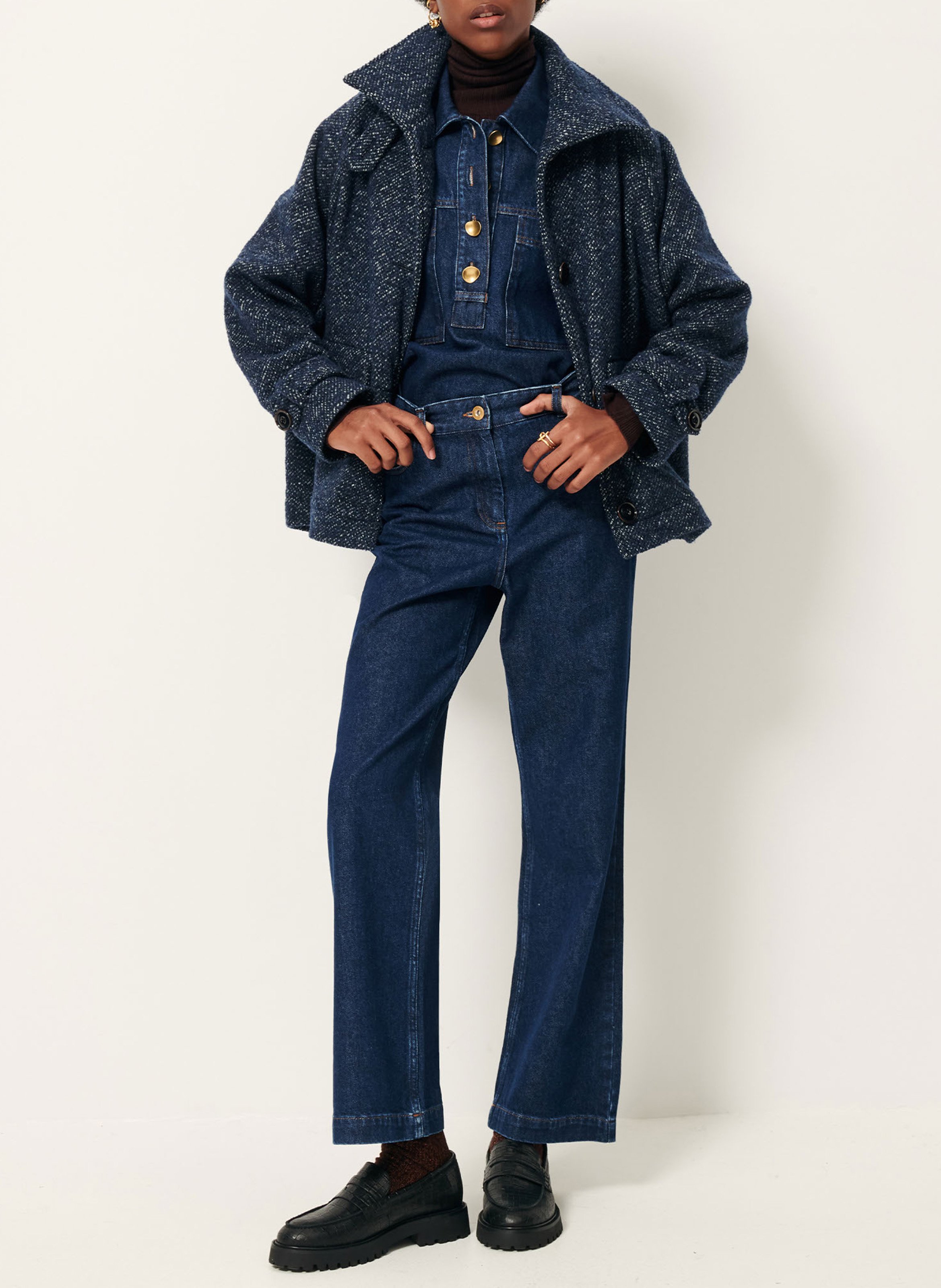 Veste oversize col montant SESSUN Bleu