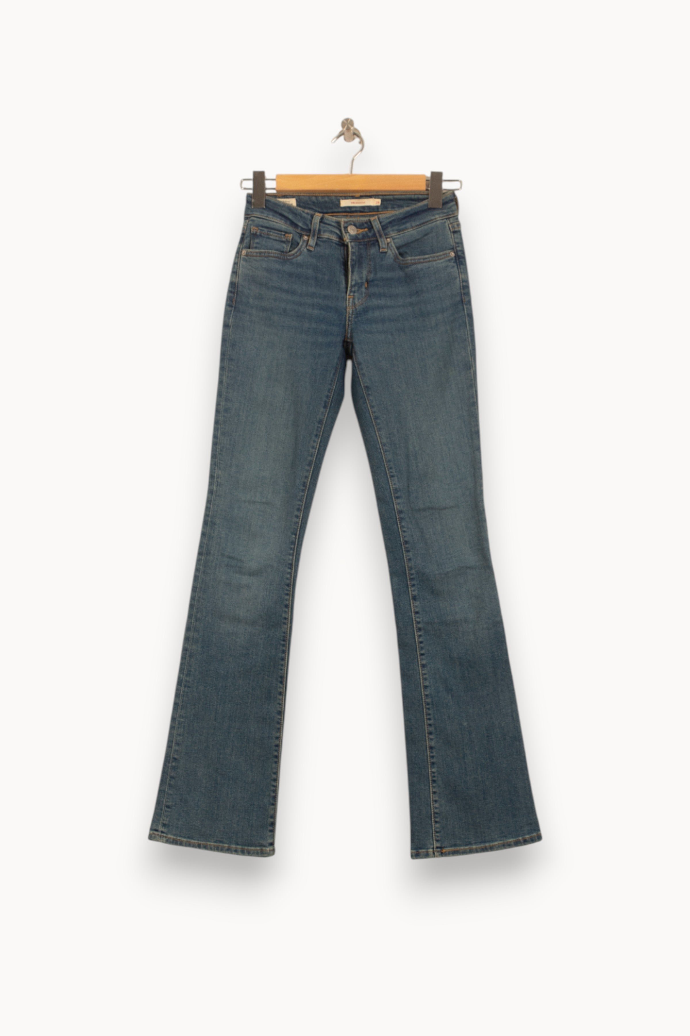 Cropped slim jeans with studs LEVI'S - Seconde main Blue
