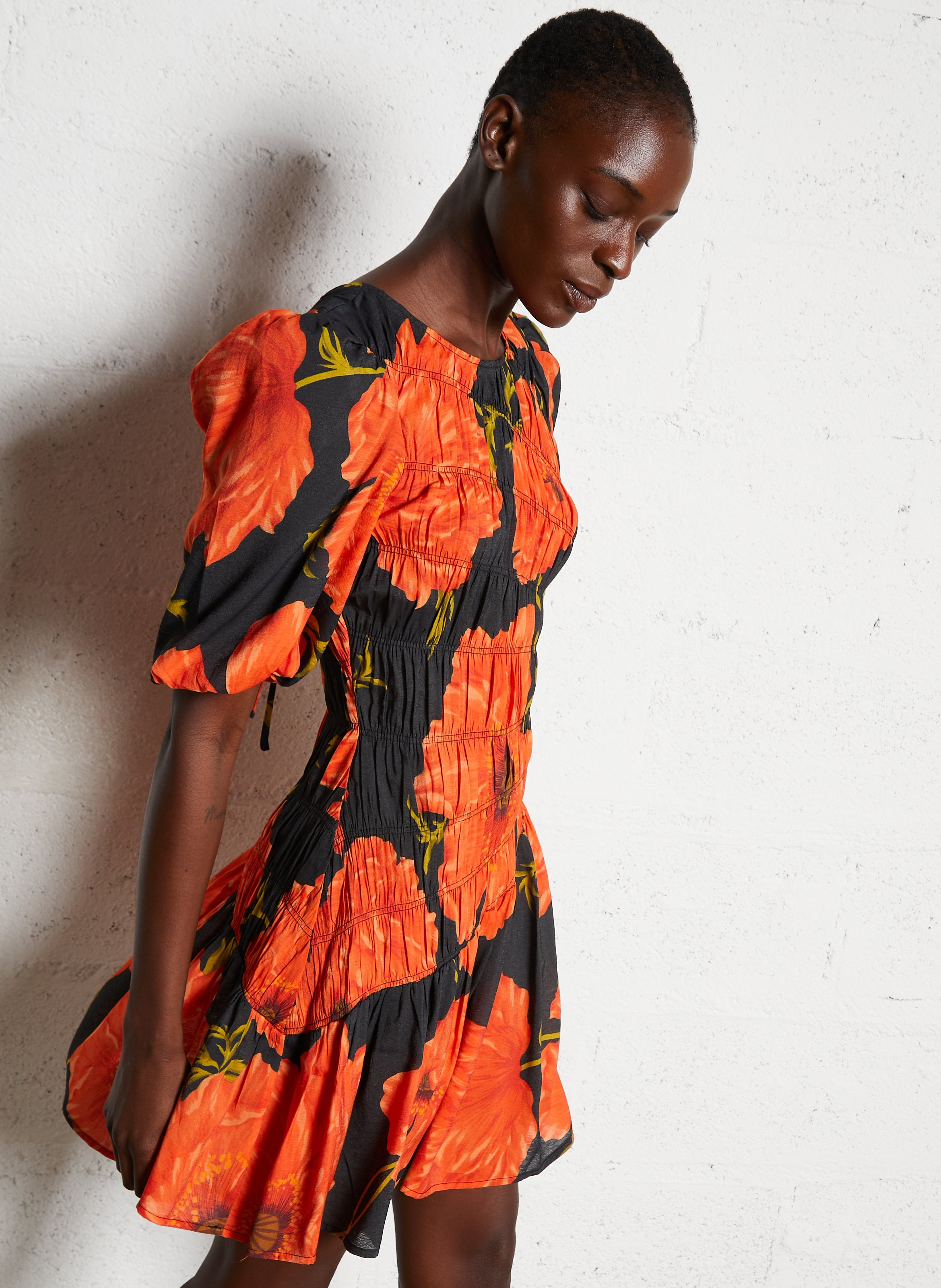 Robe courte col rond imprimé NEVER FULLY DRESSED Multicolore