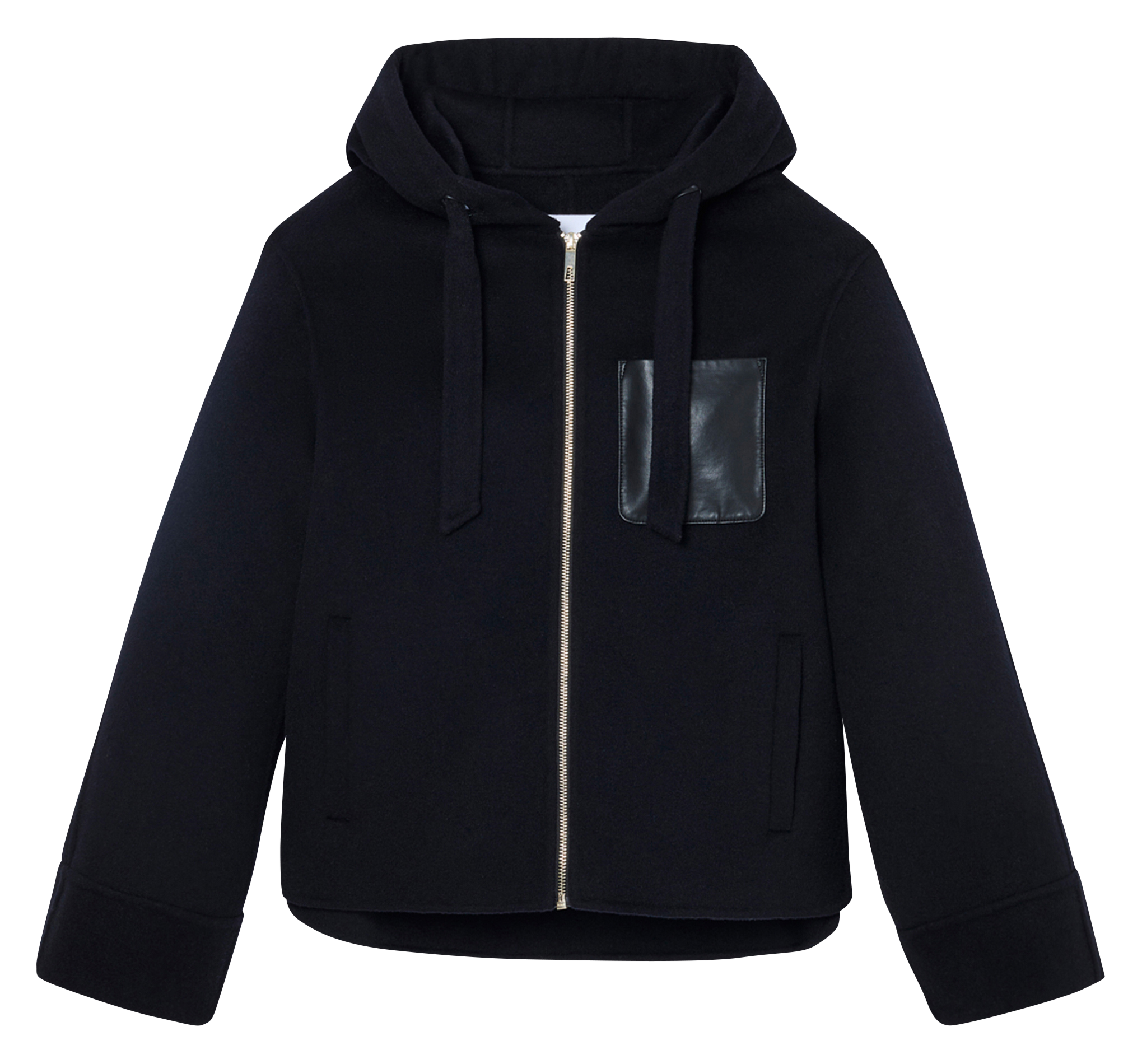 Veste col rond en laine mélangée ZAPA Bleu