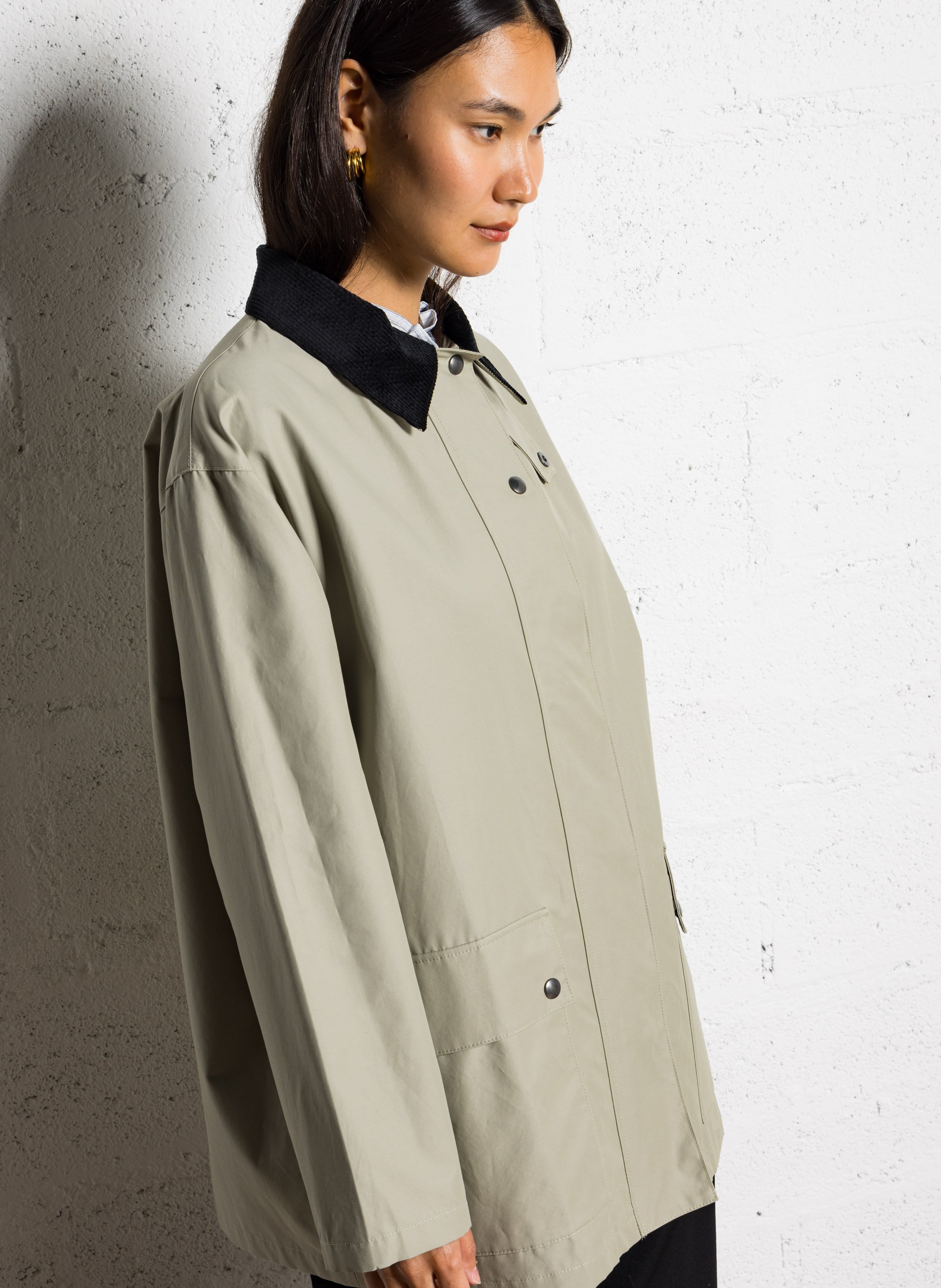 Veste oversize en coton mélangé MASSCOB Beige