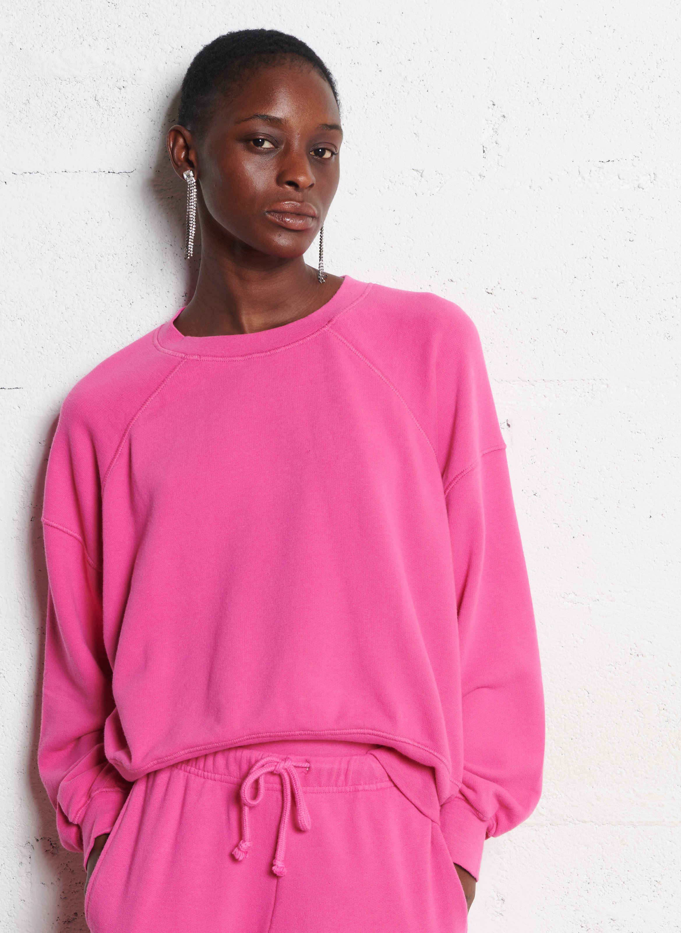 Oversize-Sweatshirt aus Baumwoll-Mix mit Rundhalsausschnitt AMERICAN VINTAGE