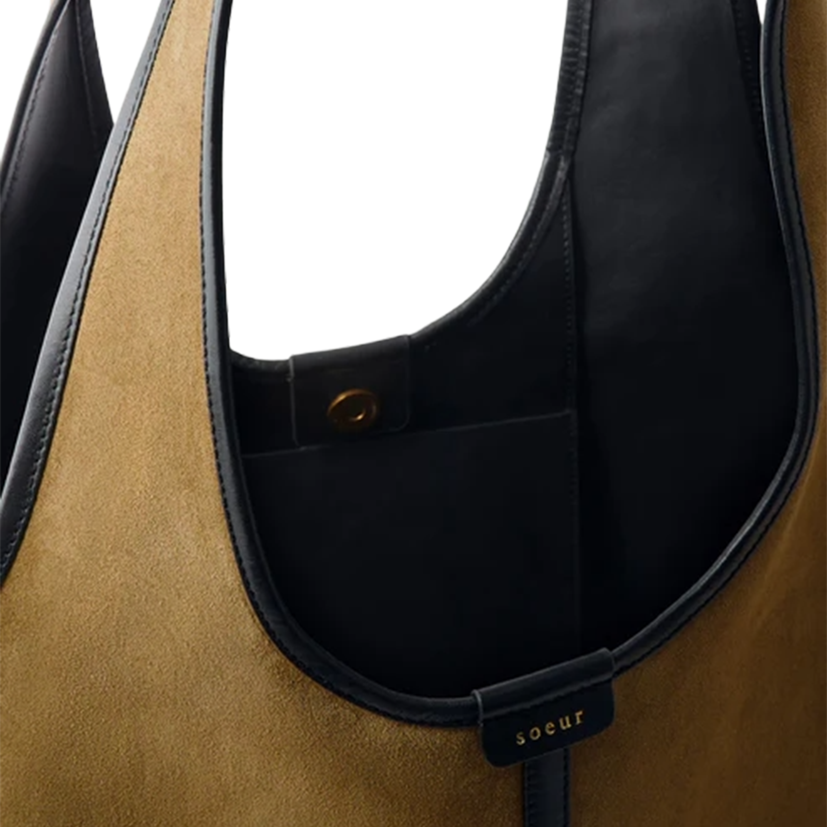 Leather tote bag SOEUR Brown