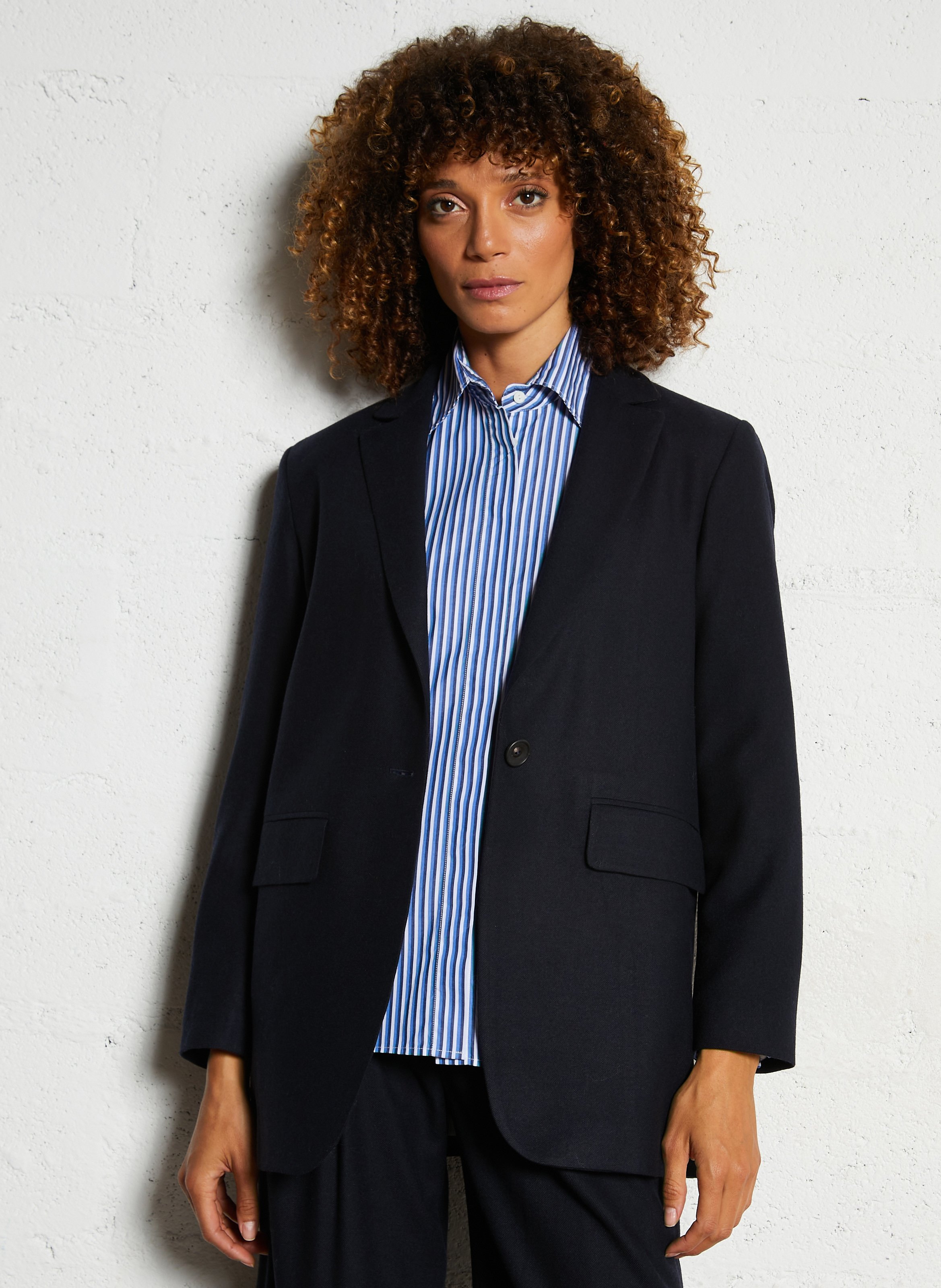 Veste droite col tailleur  DIEGA Bleu